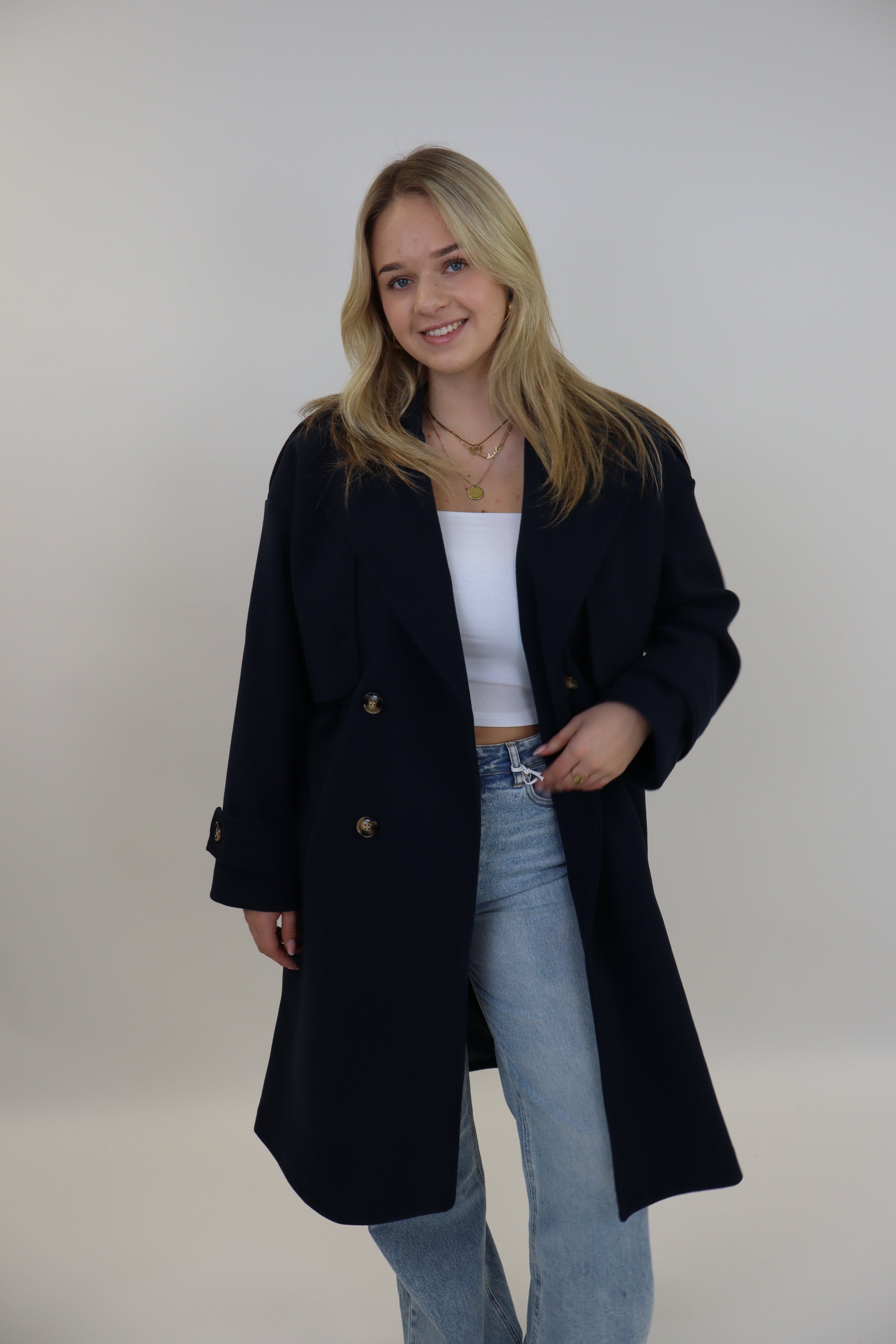 Benthe Trench Coat | Navy