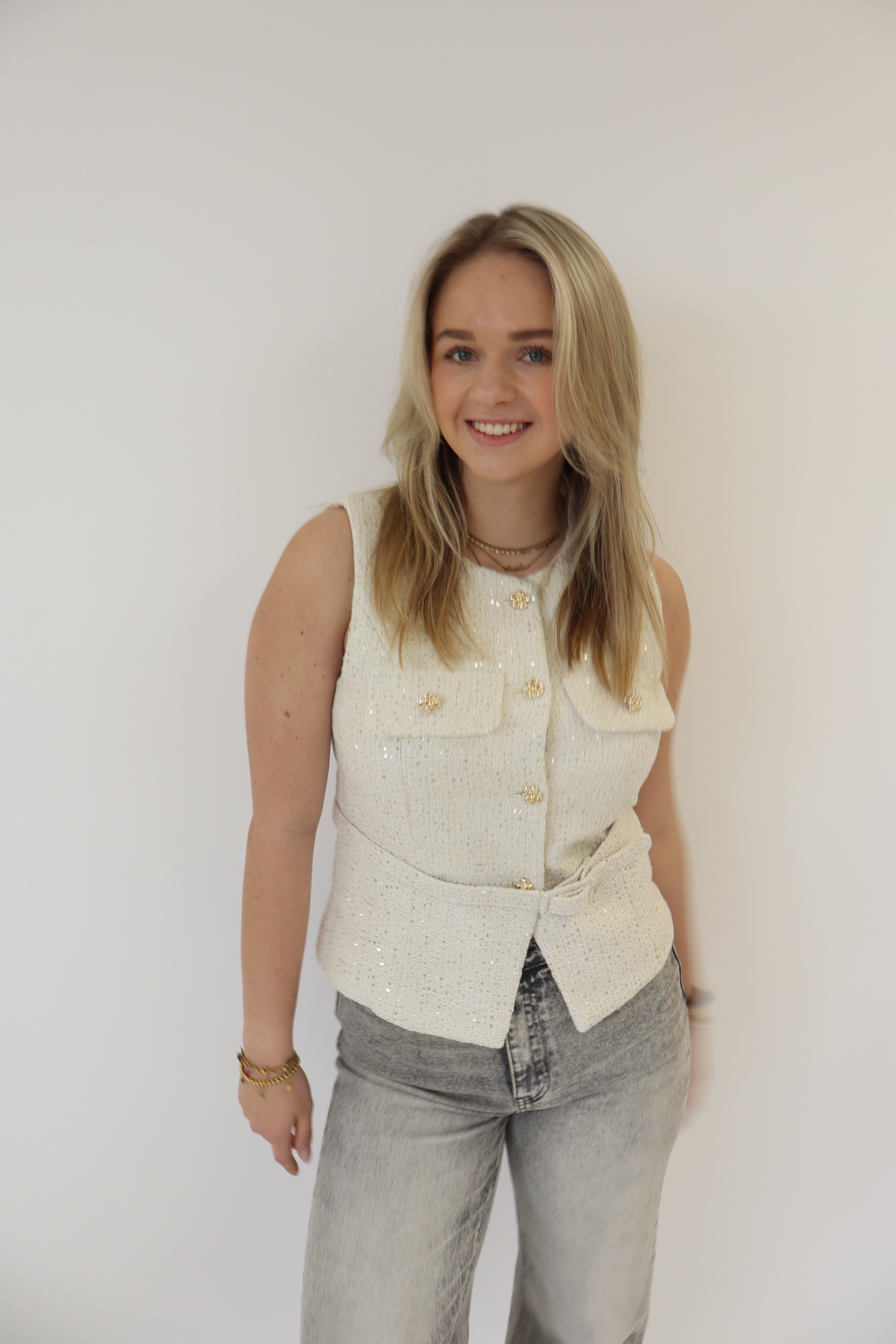 Madelief Boucle Lurex Gilet