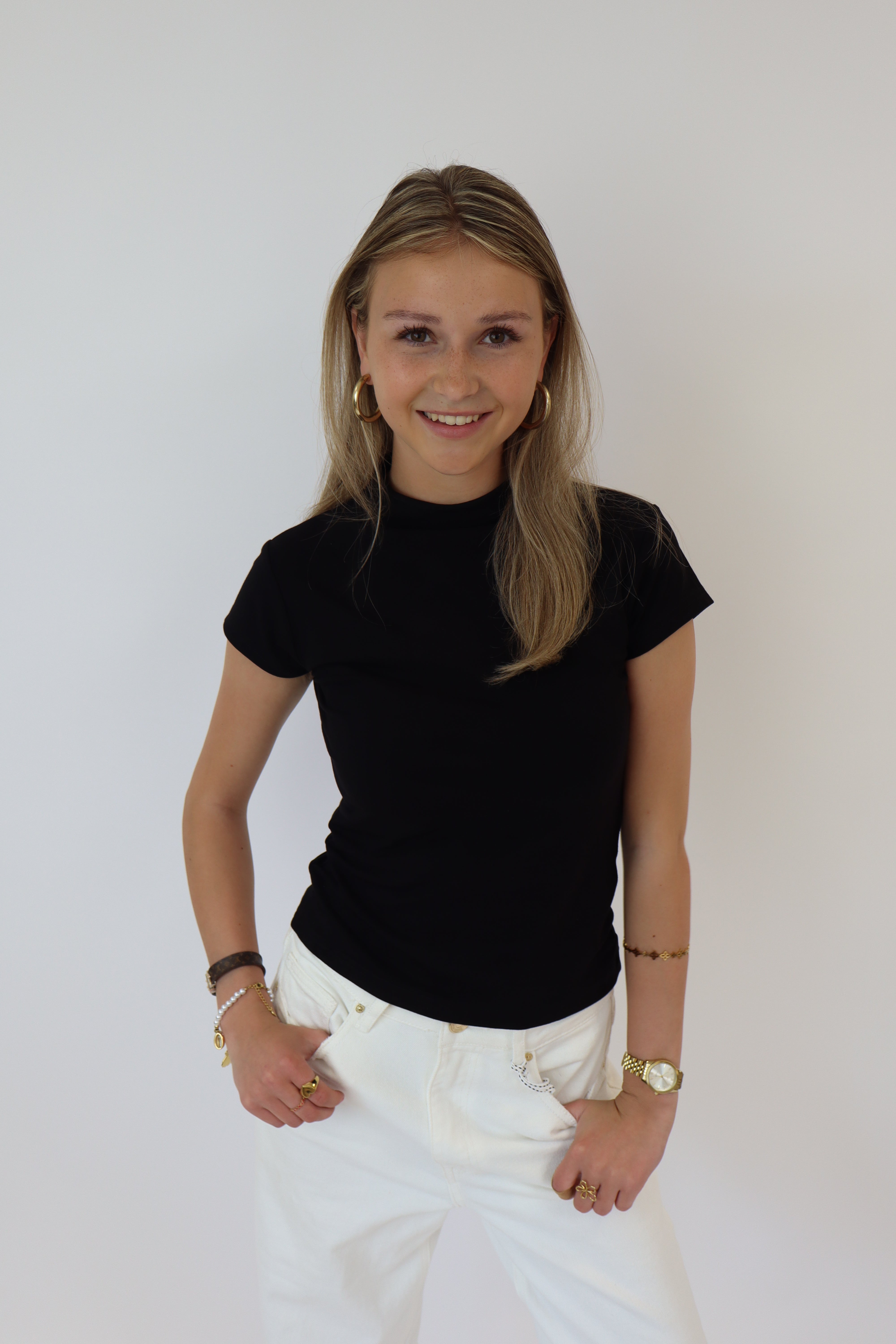Luna Basic Top | Zwart