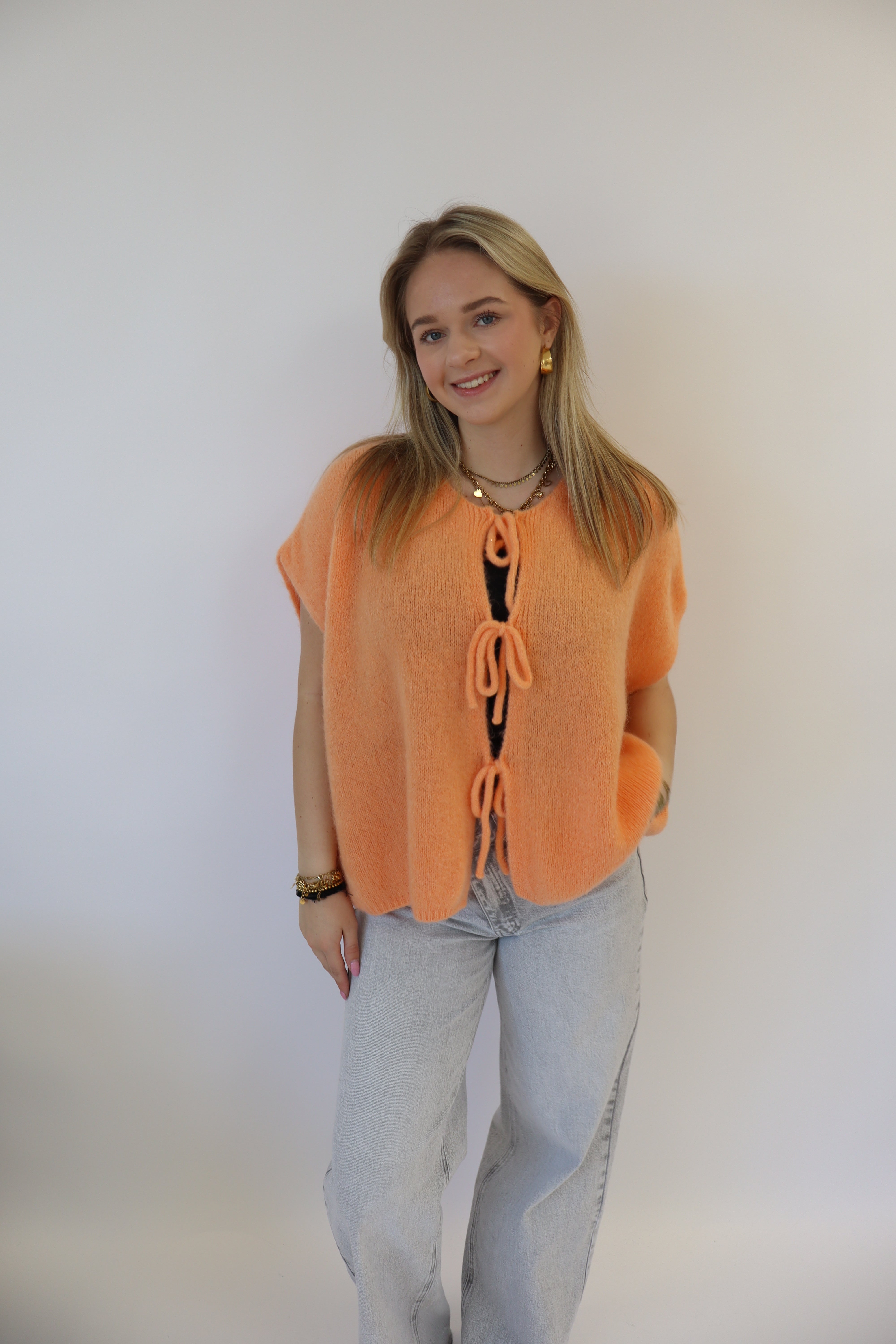 Jodie Bow Top Orange