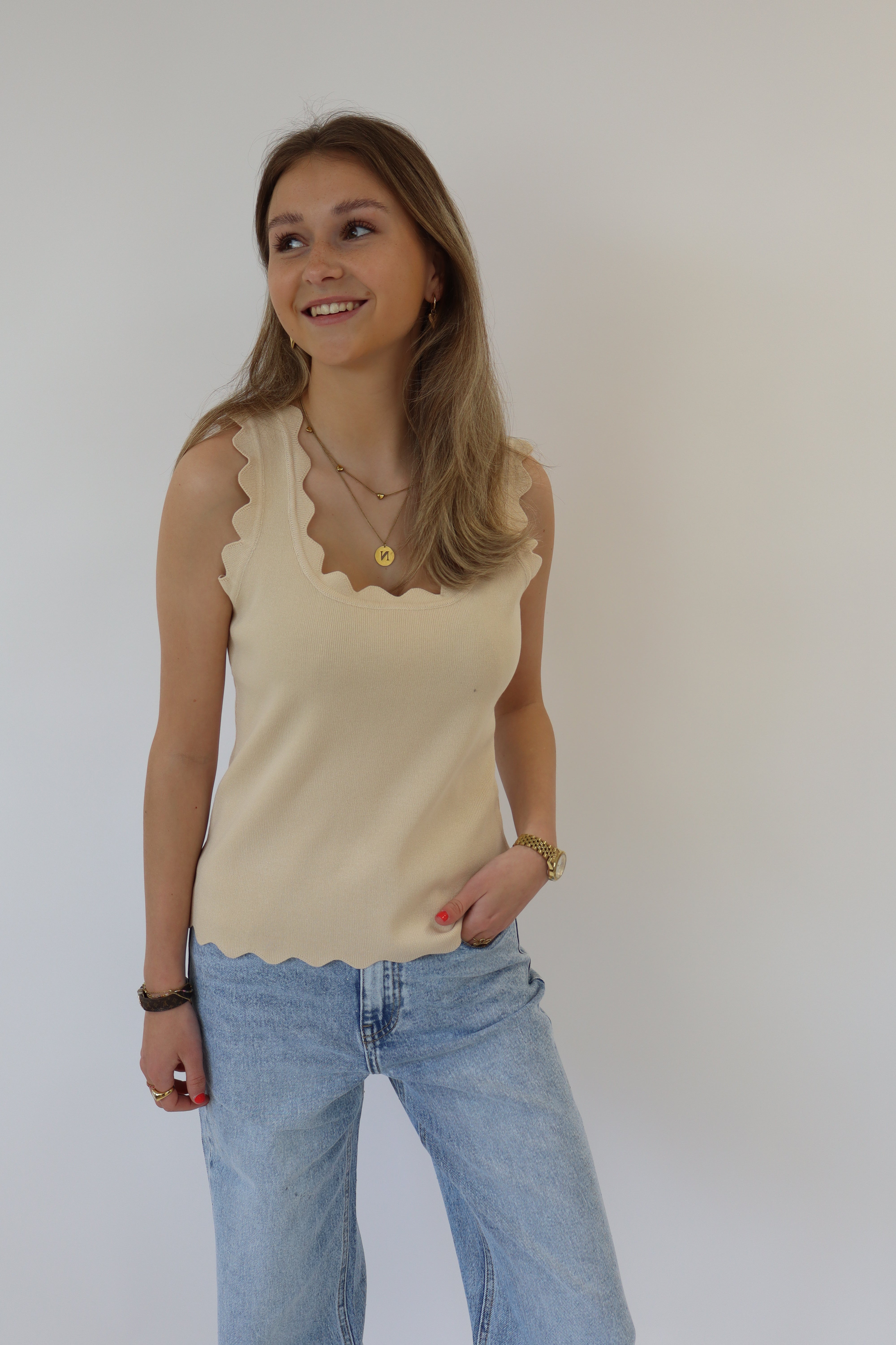 Gaia Basic Top Beige