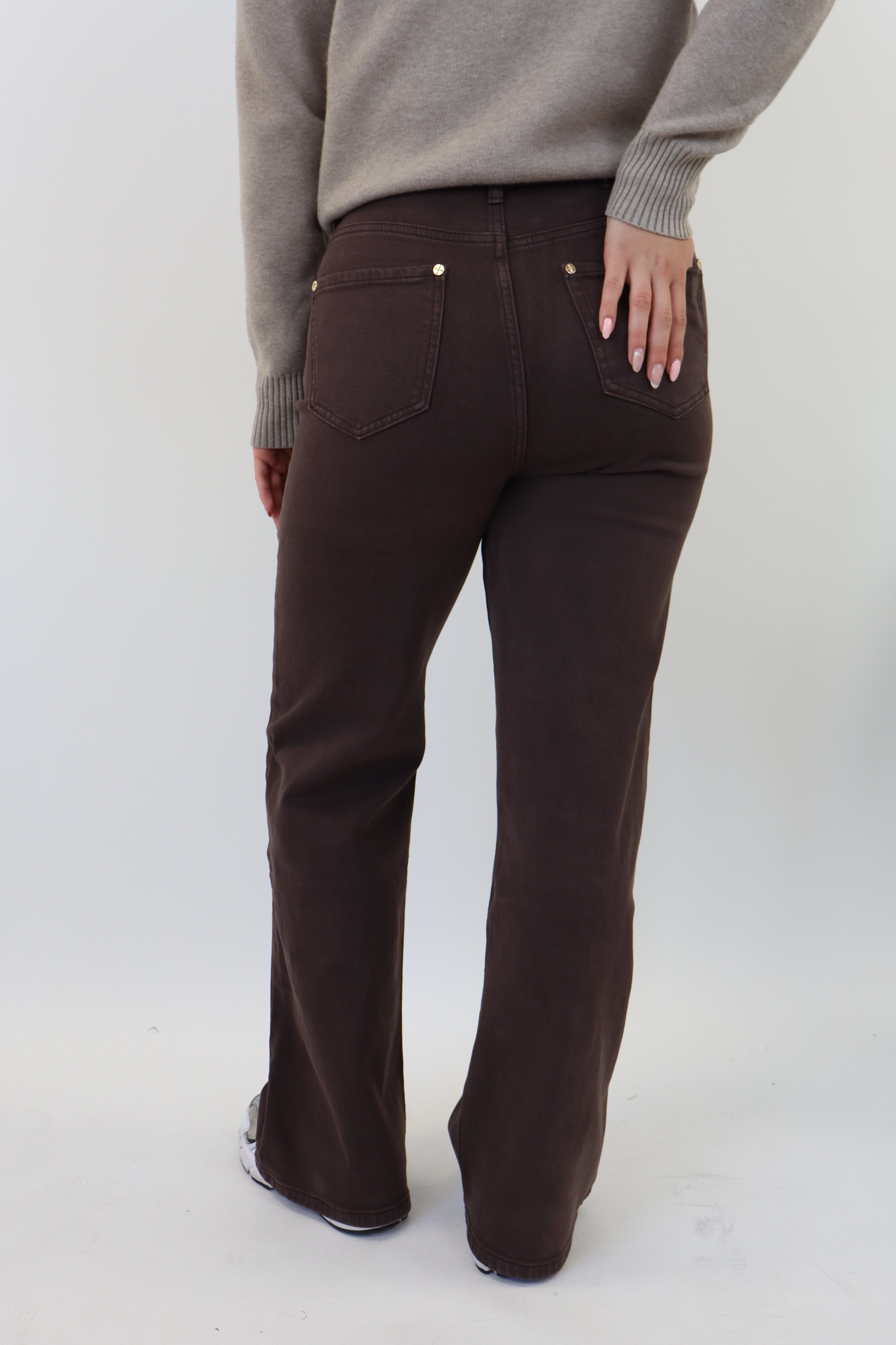 Suzan Wide Leg Jeans | Bruin W3368-C