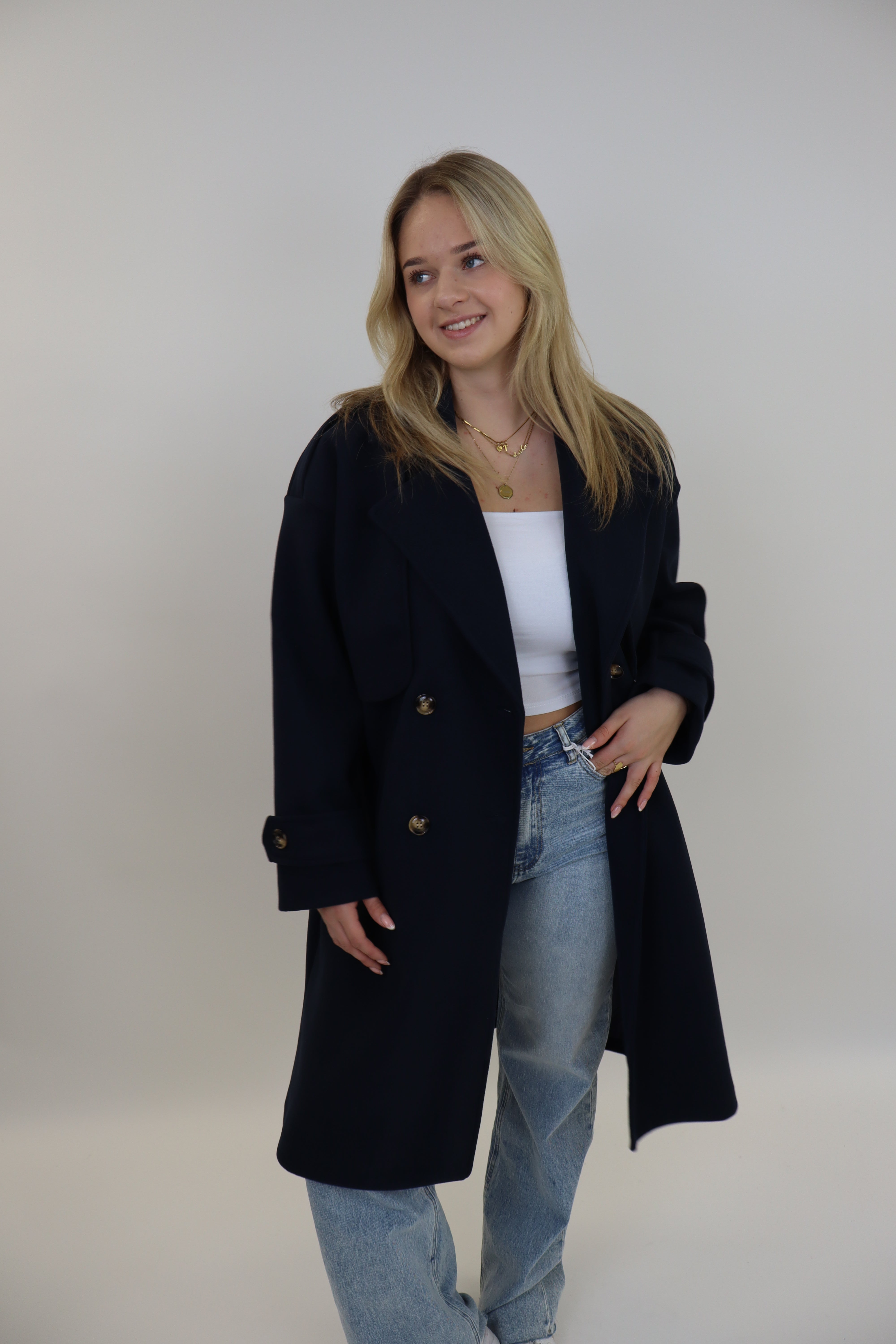 Benthe Trench Coat | Navy