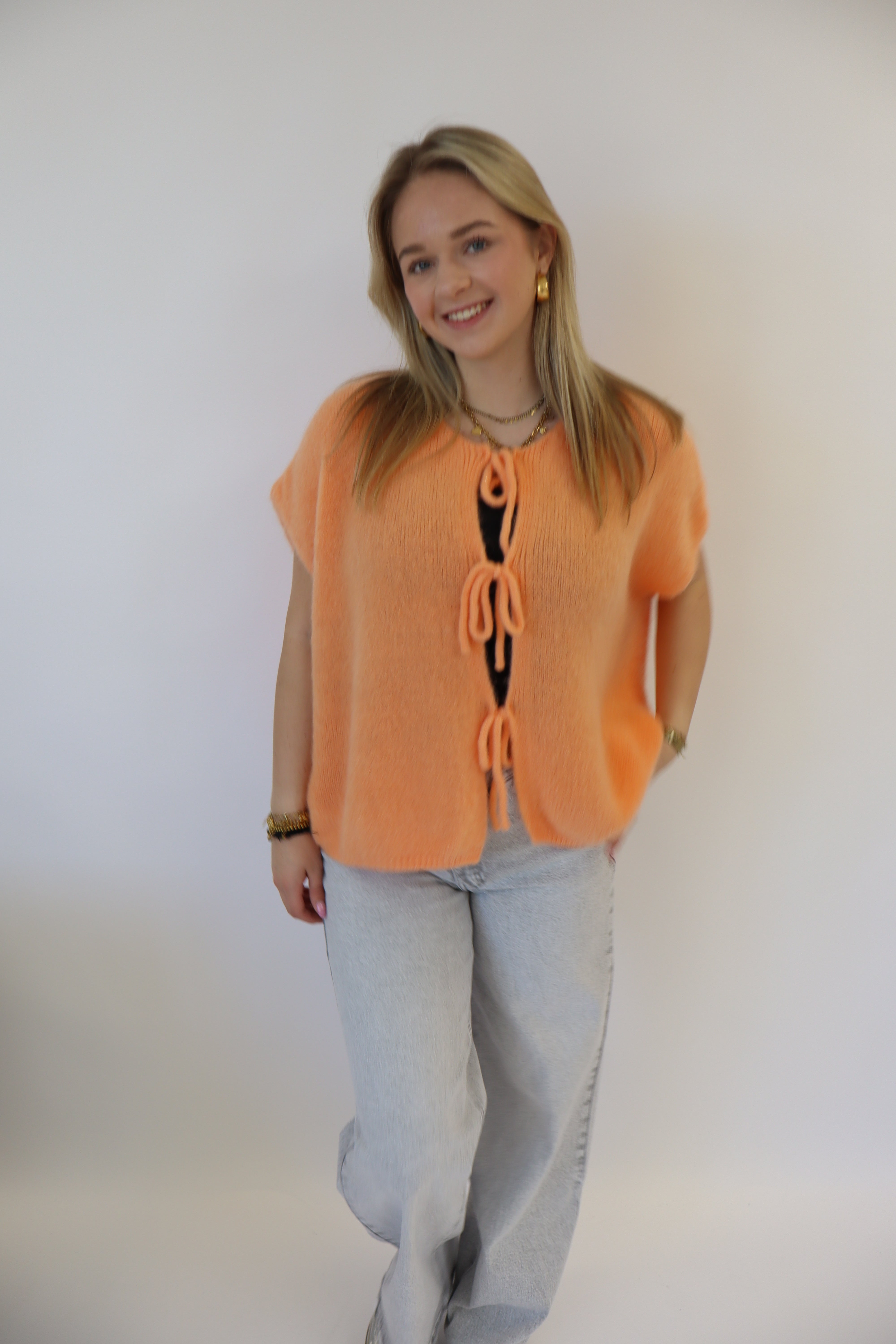Jodie Bow Top Orange