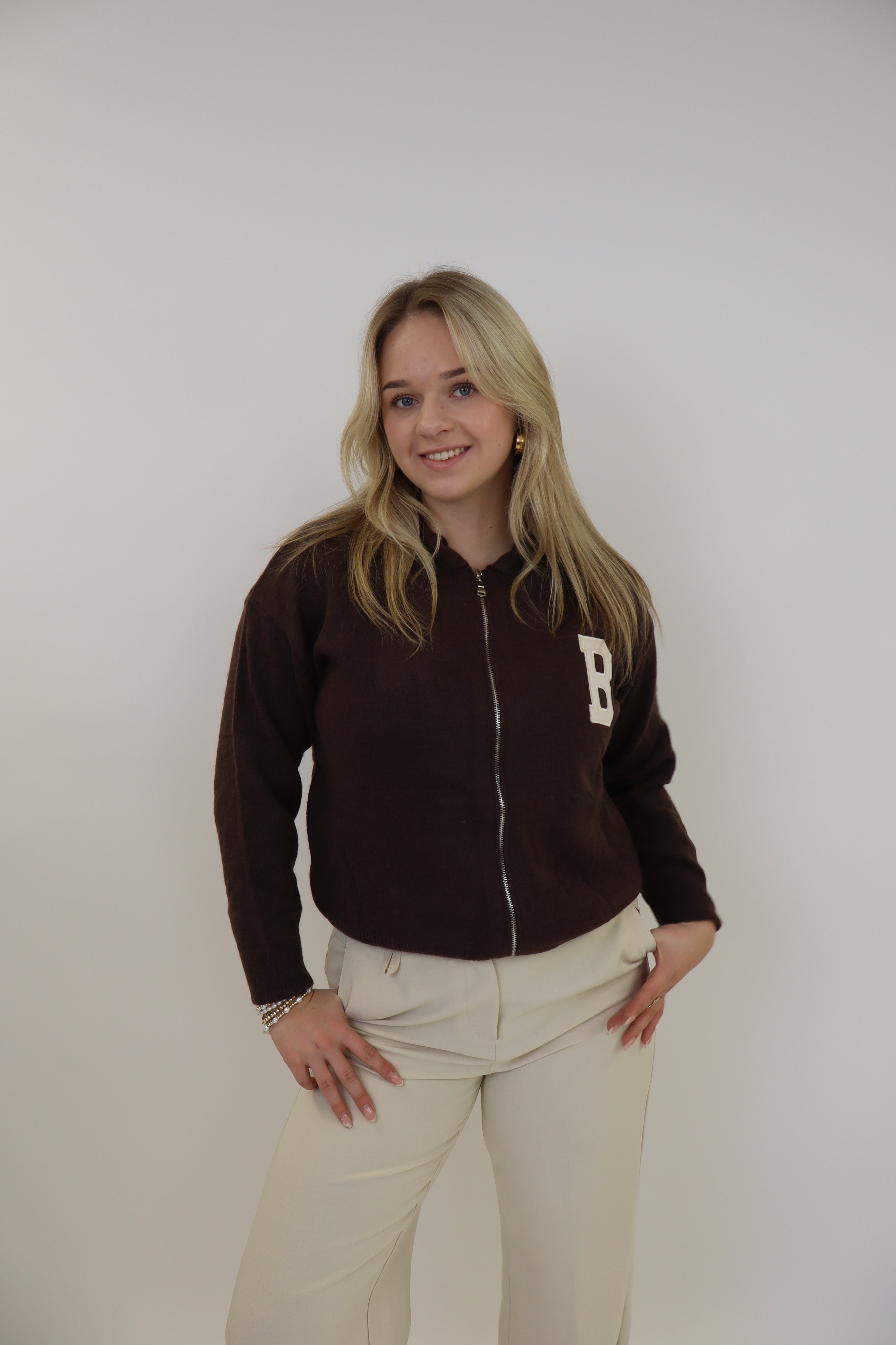 Brooklyn Zip Vest Brown