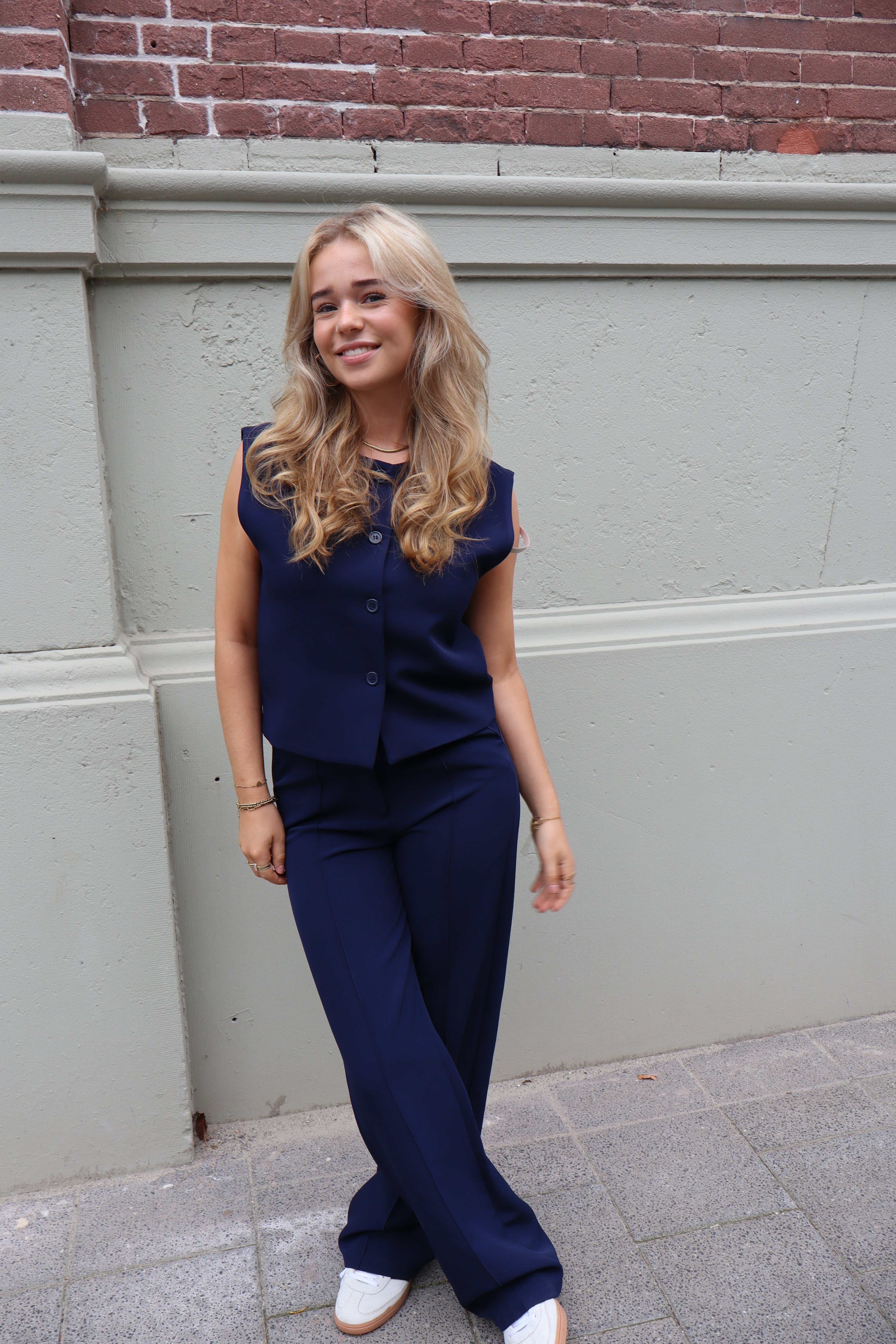 Nové Pantalon Navy