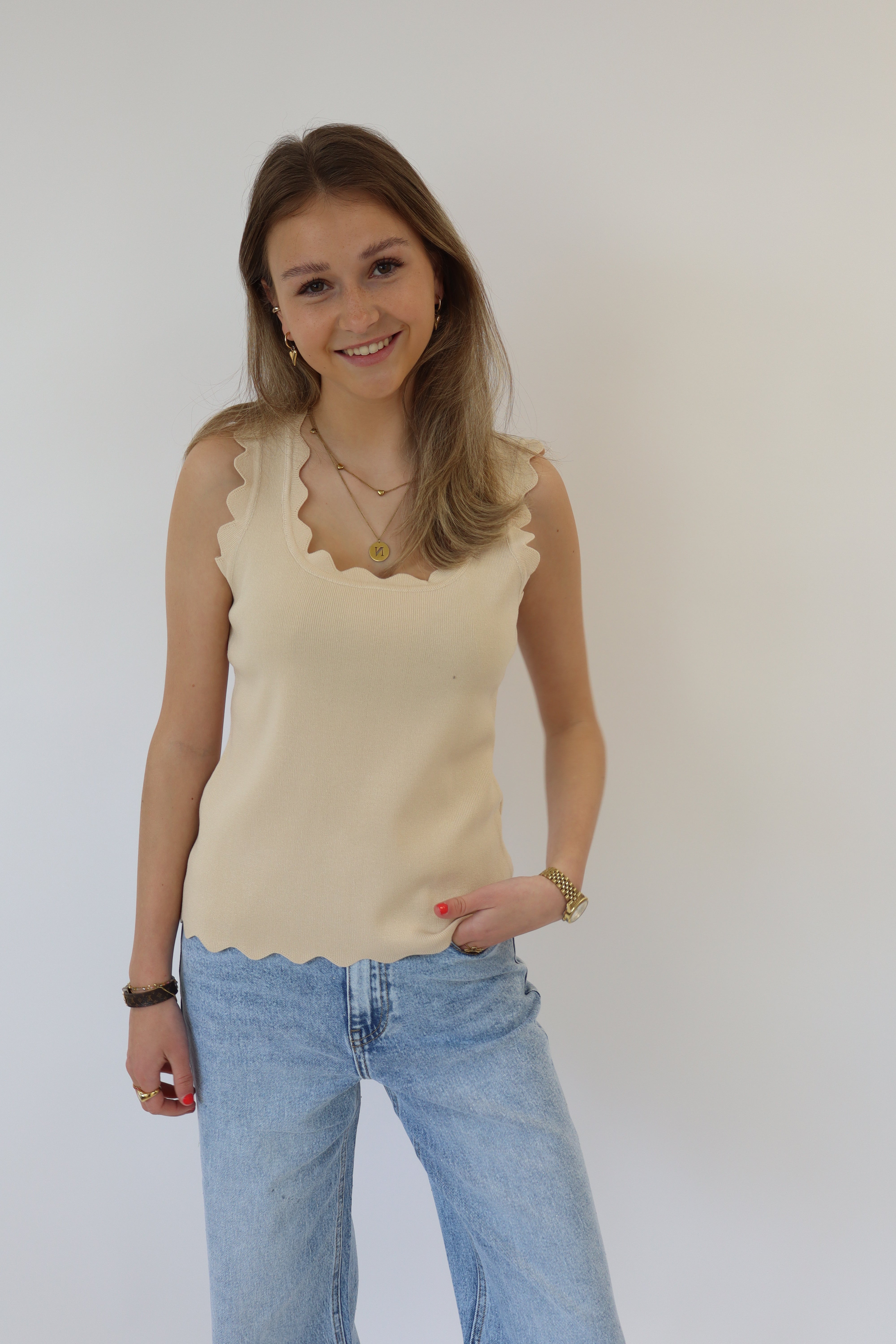 Gaia Basic Top Beige