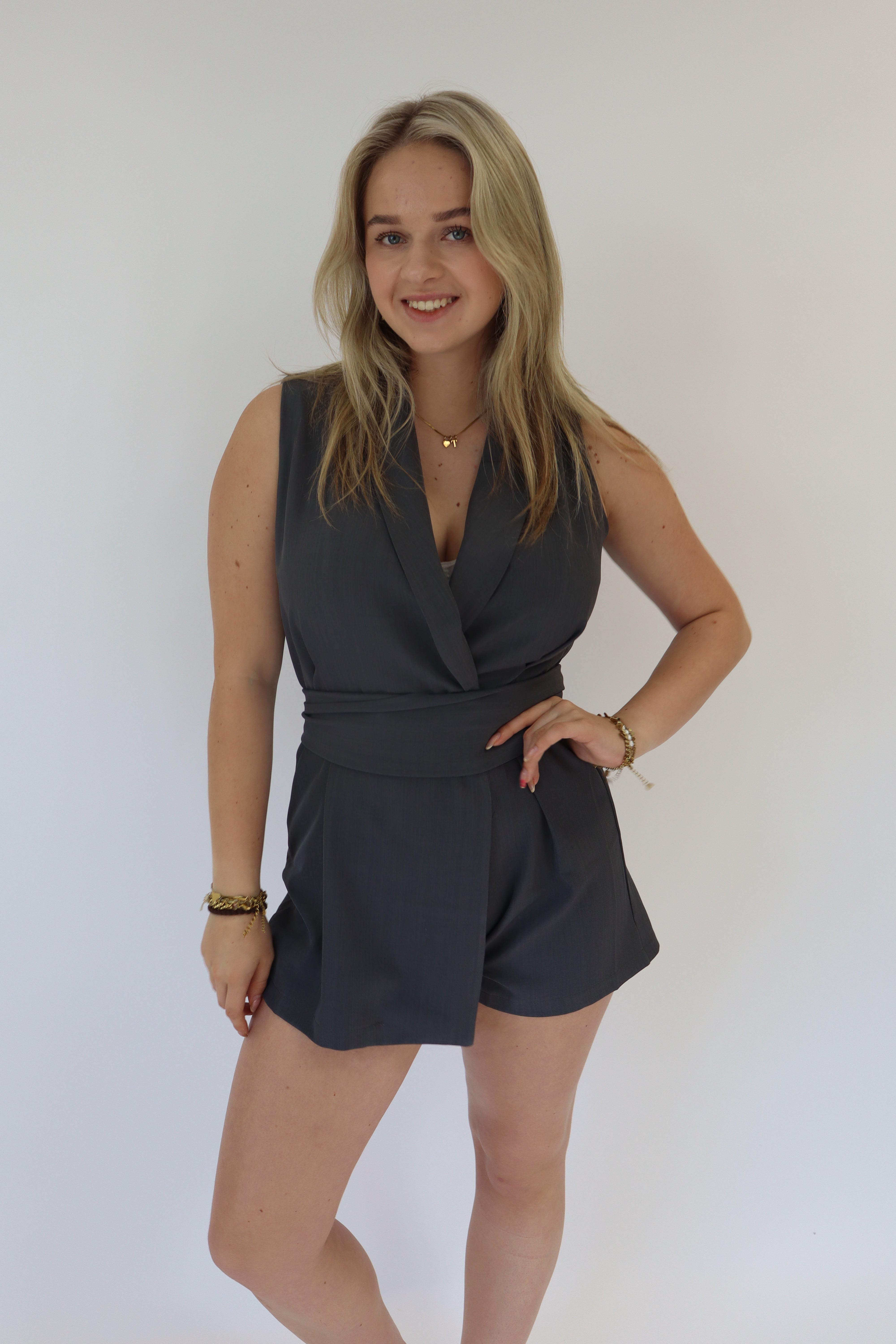 Eef Playsuit Dark Grey