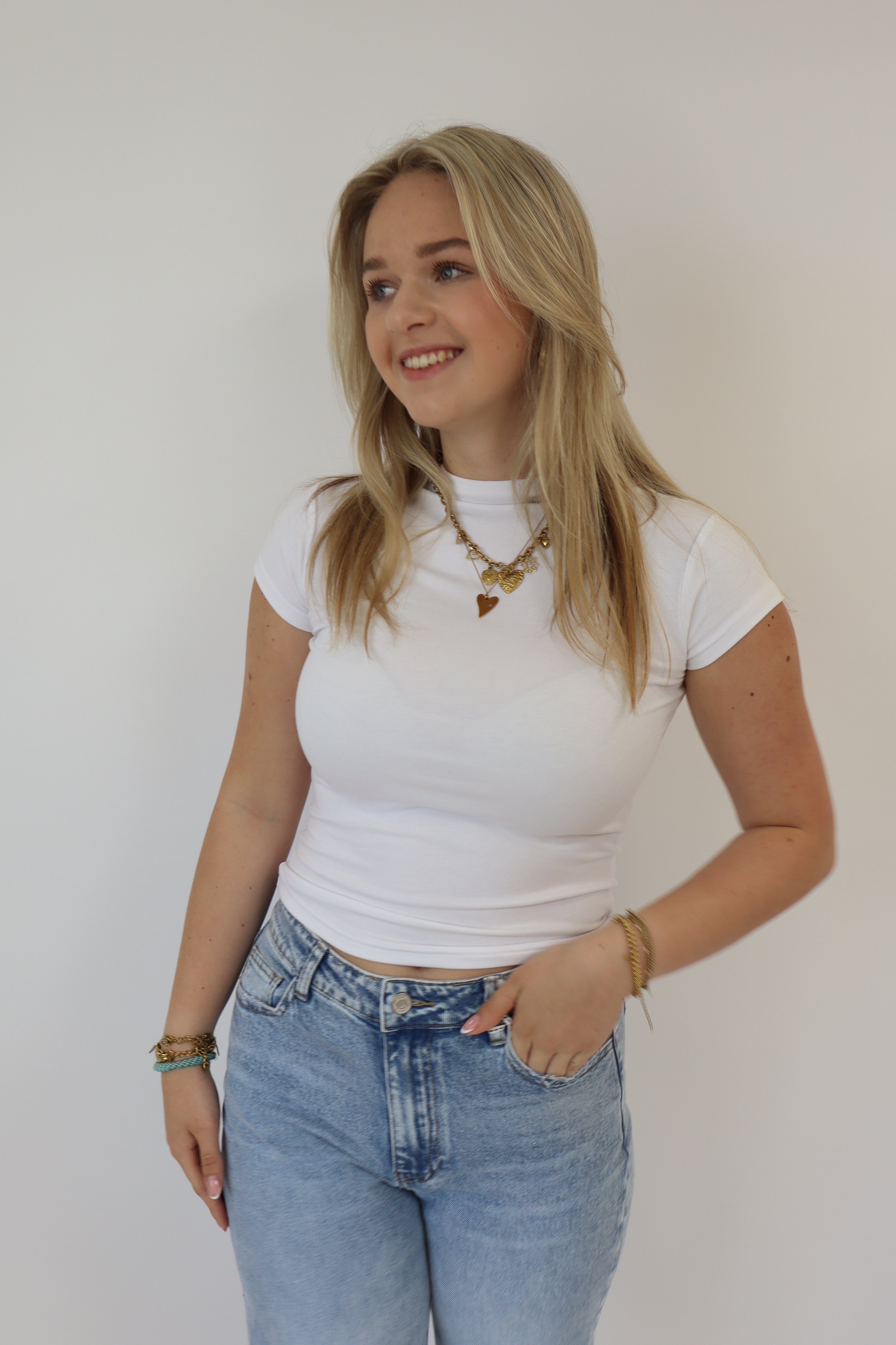 Luna Basic Top | Wit