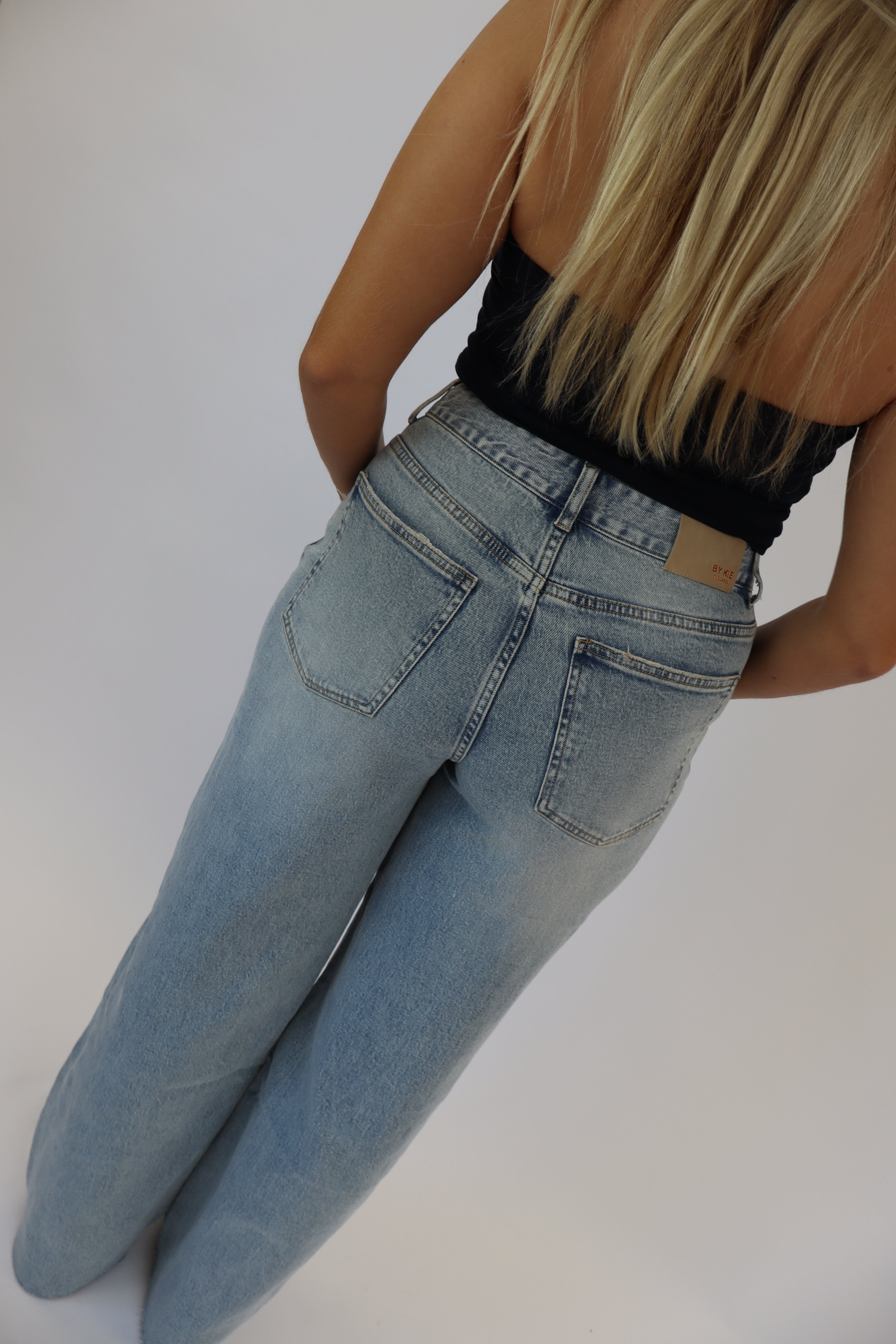 Double Button Tall Jeans Light Denim BK3856