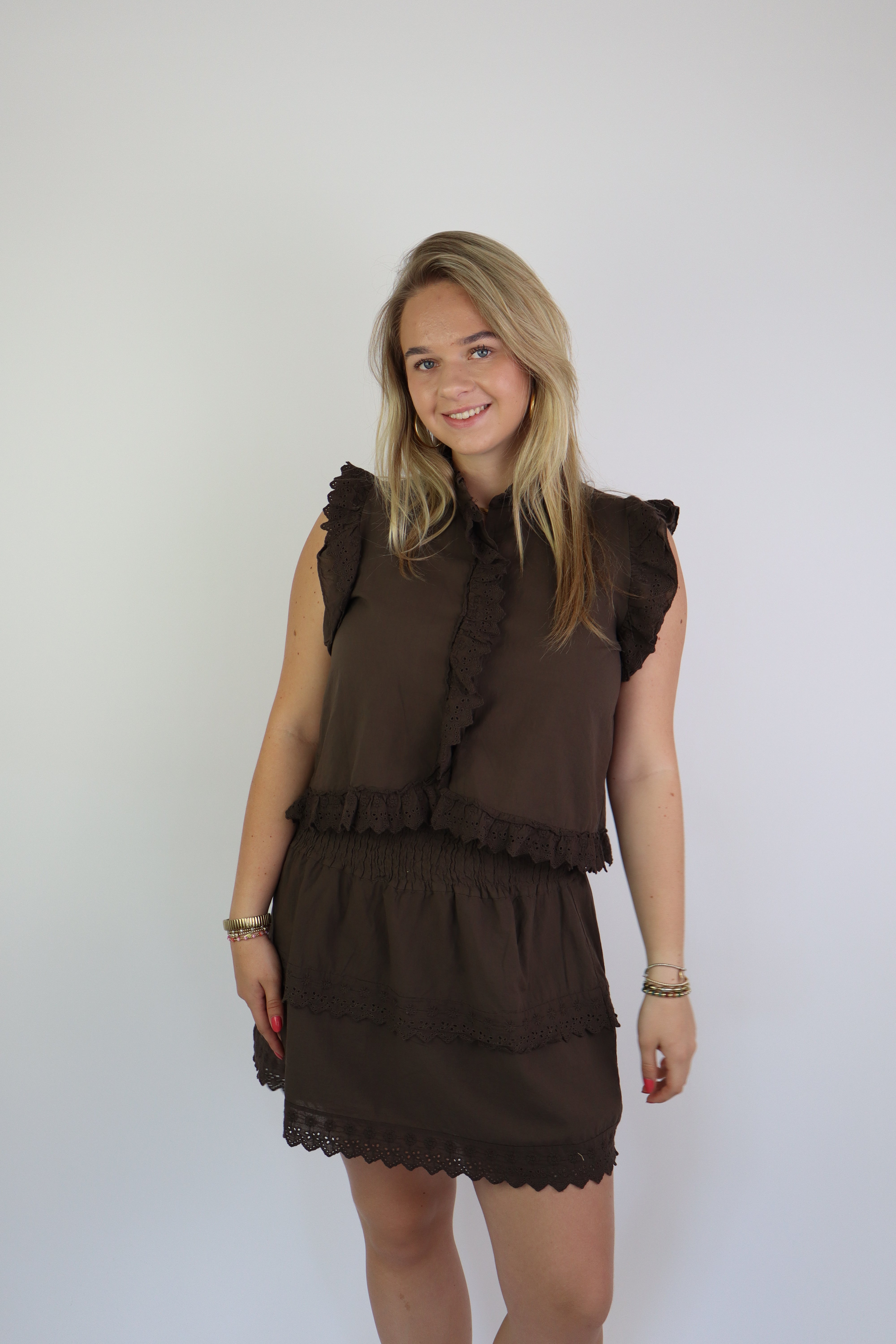 Lena Two Piece Set Brown