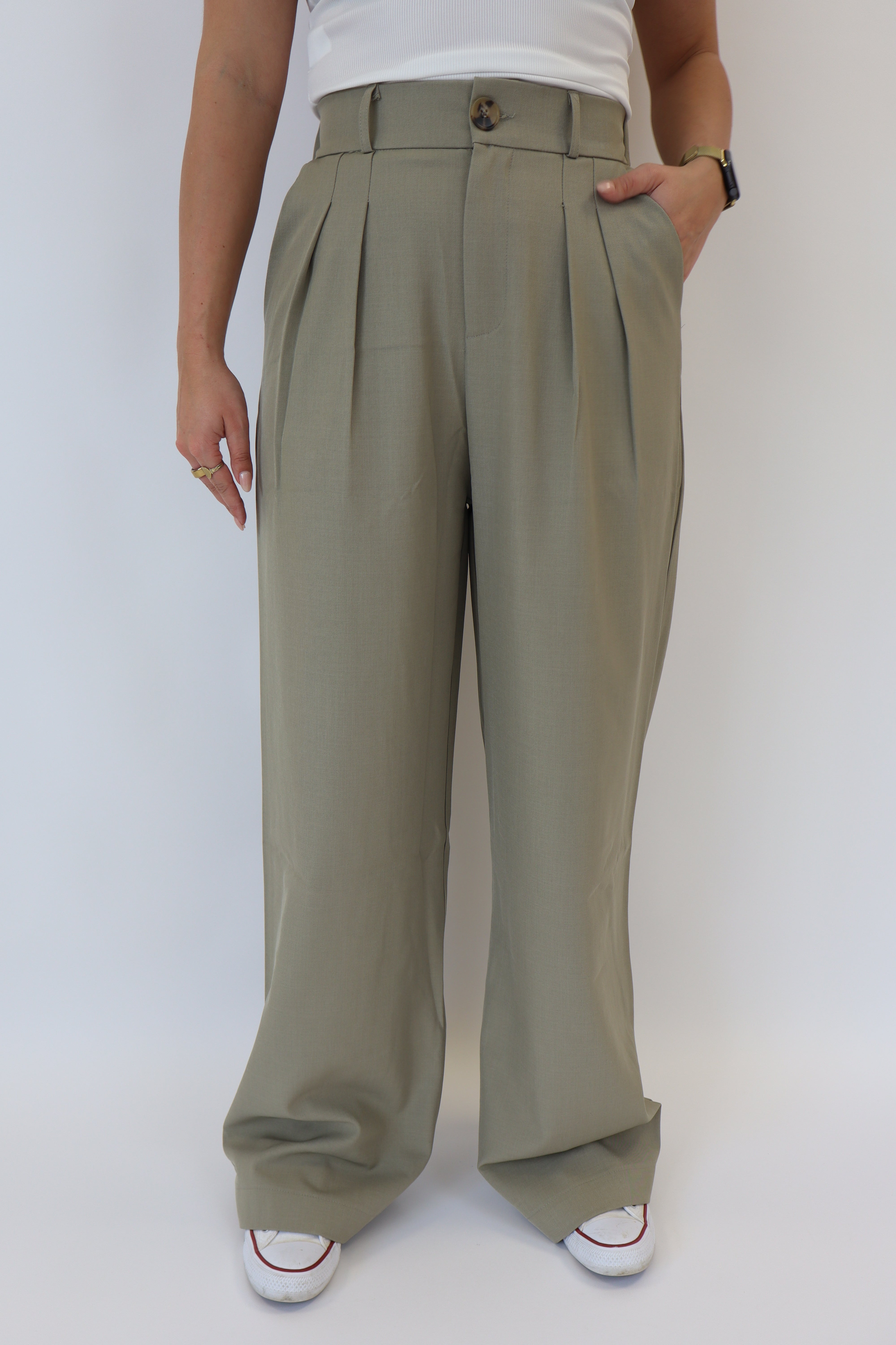 Mona Pantalon Olijf