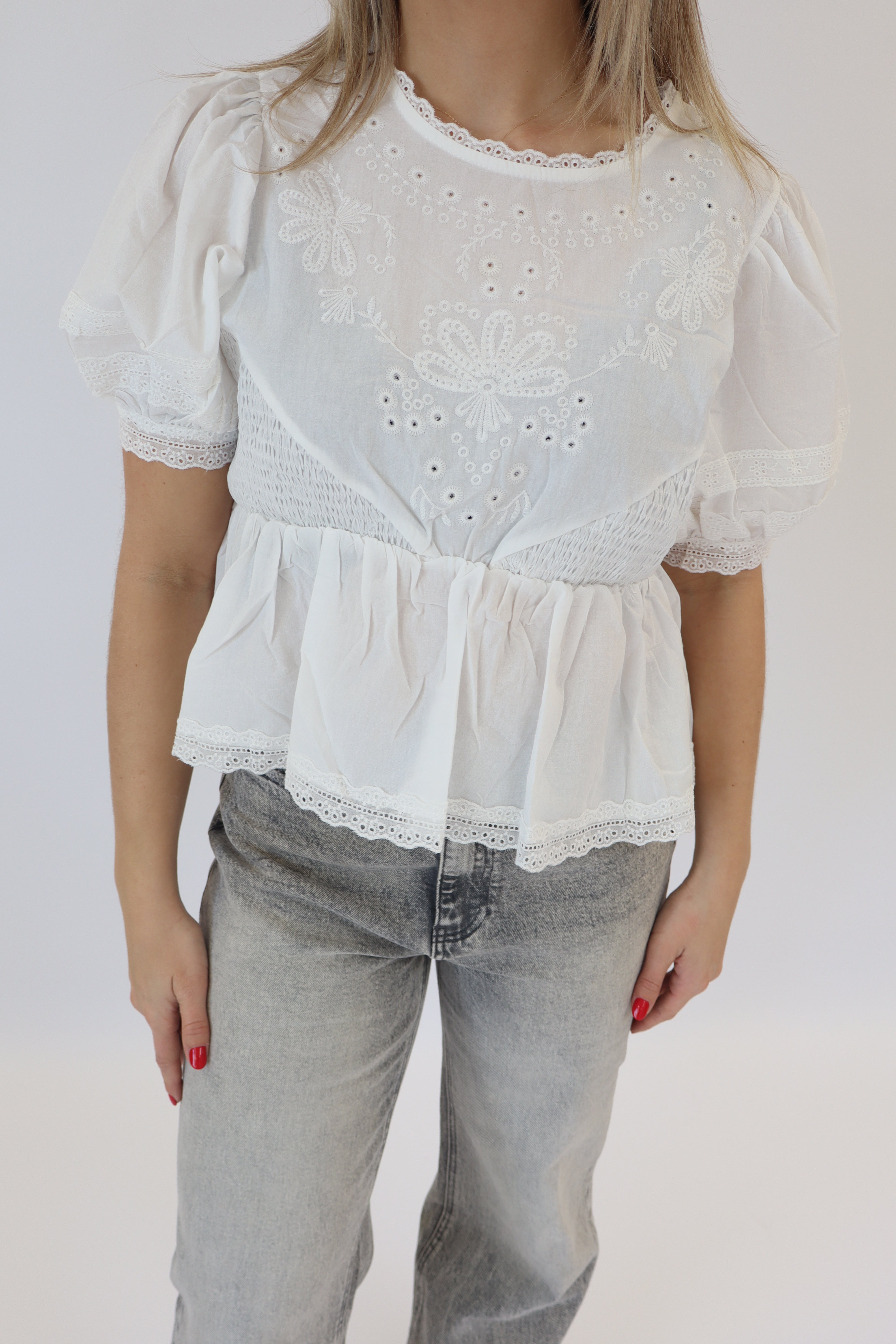 Jazlynn Blouse White
