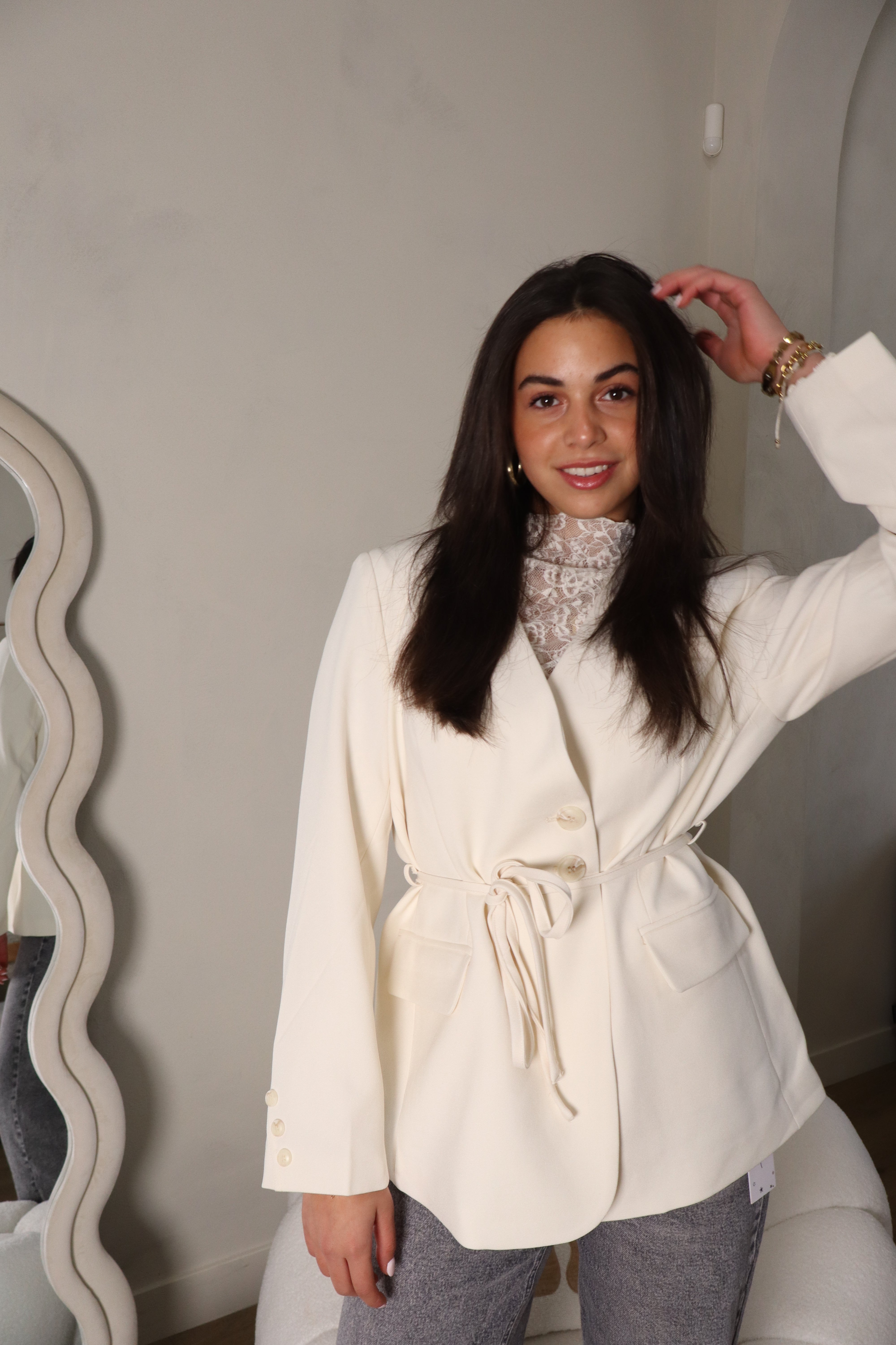 Noor Blazer Creme