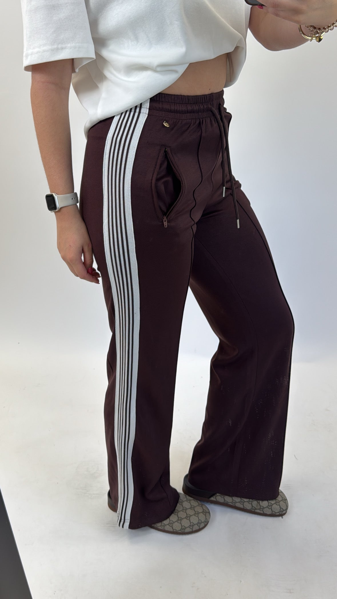 Bo Striped Pants Brown