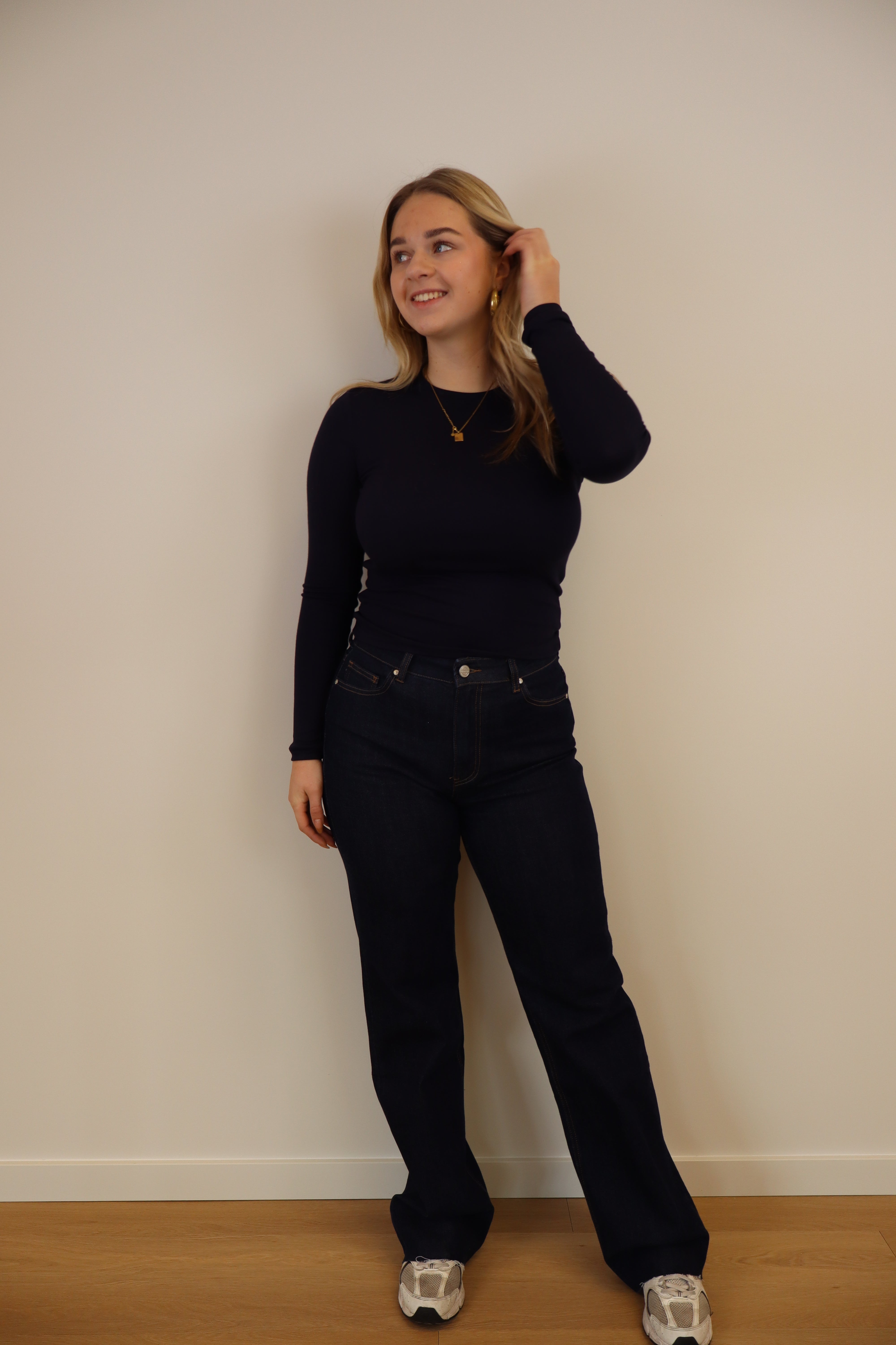 Zoë Long Sleeve Top Navy