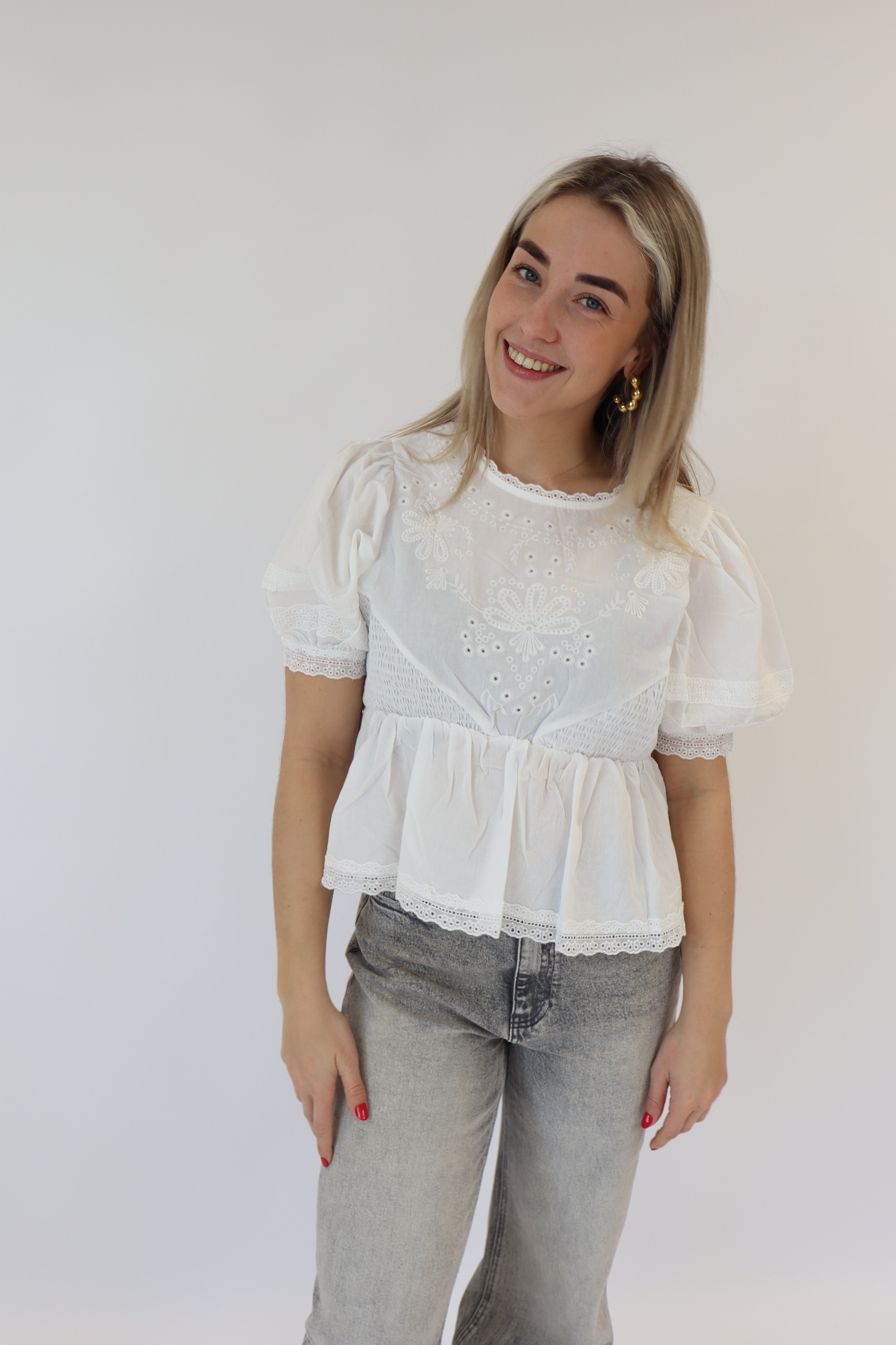 Jazlynn Blouse White