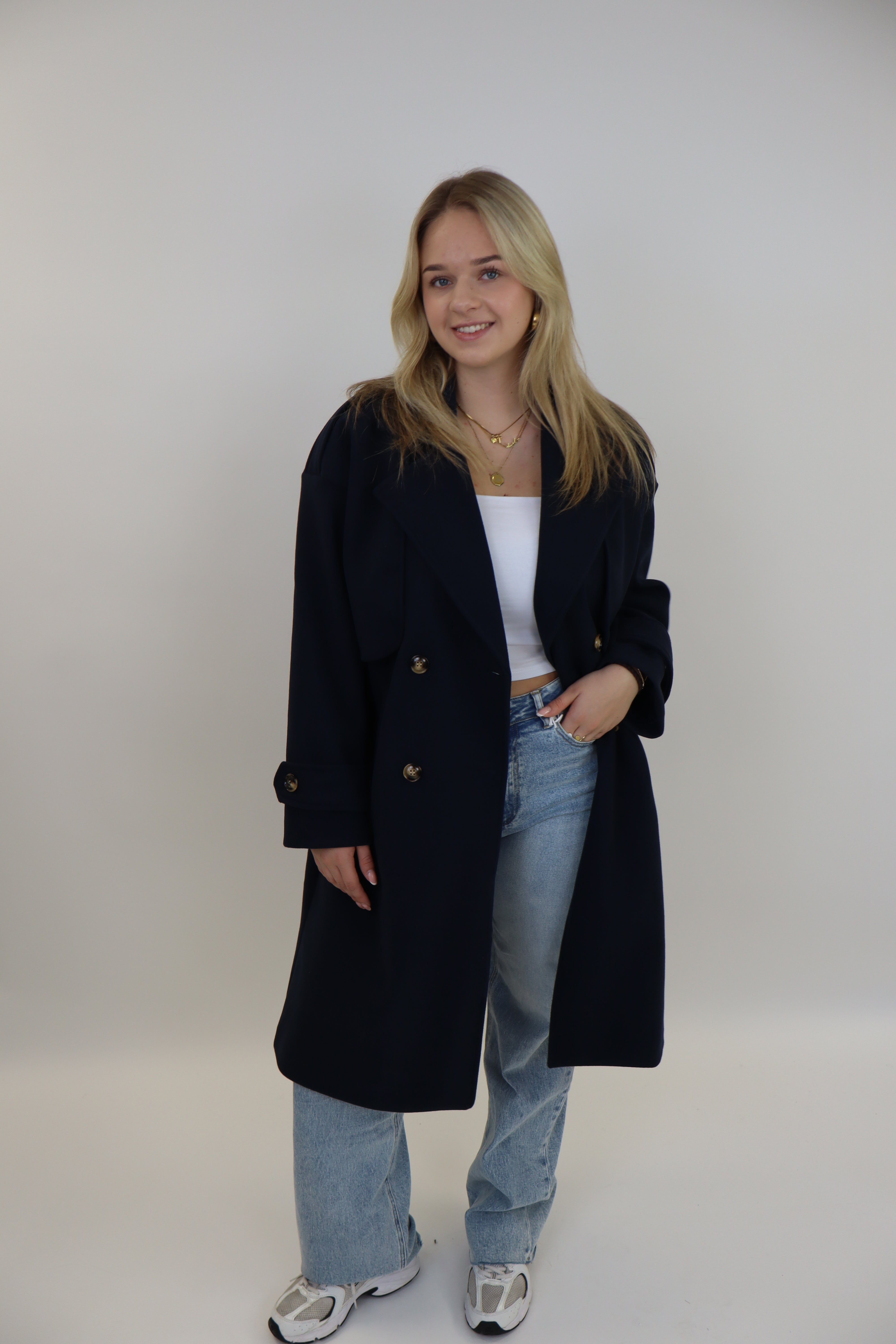 Benthe Trench Coat | Navy