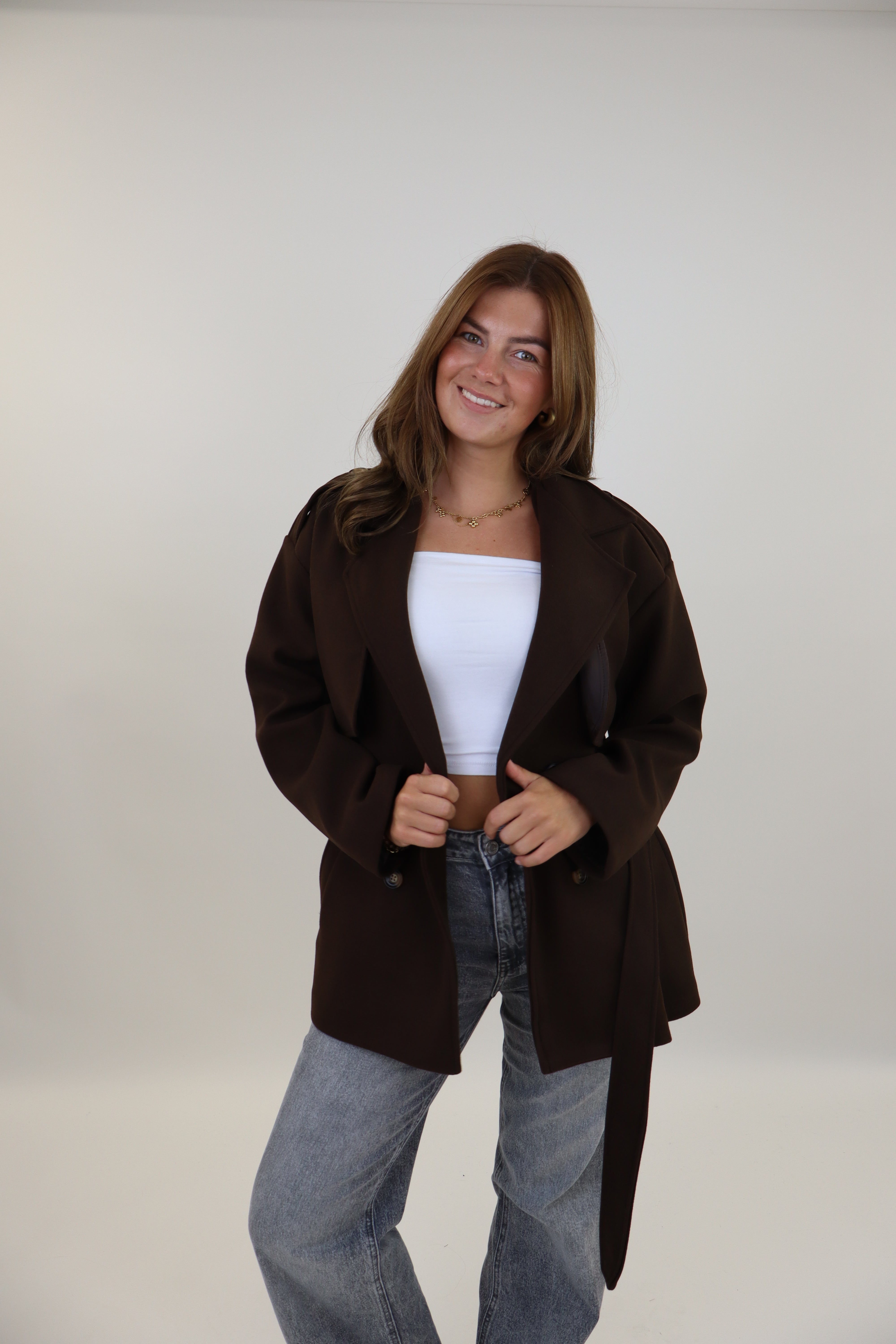 Doriena Trench Coat Brown