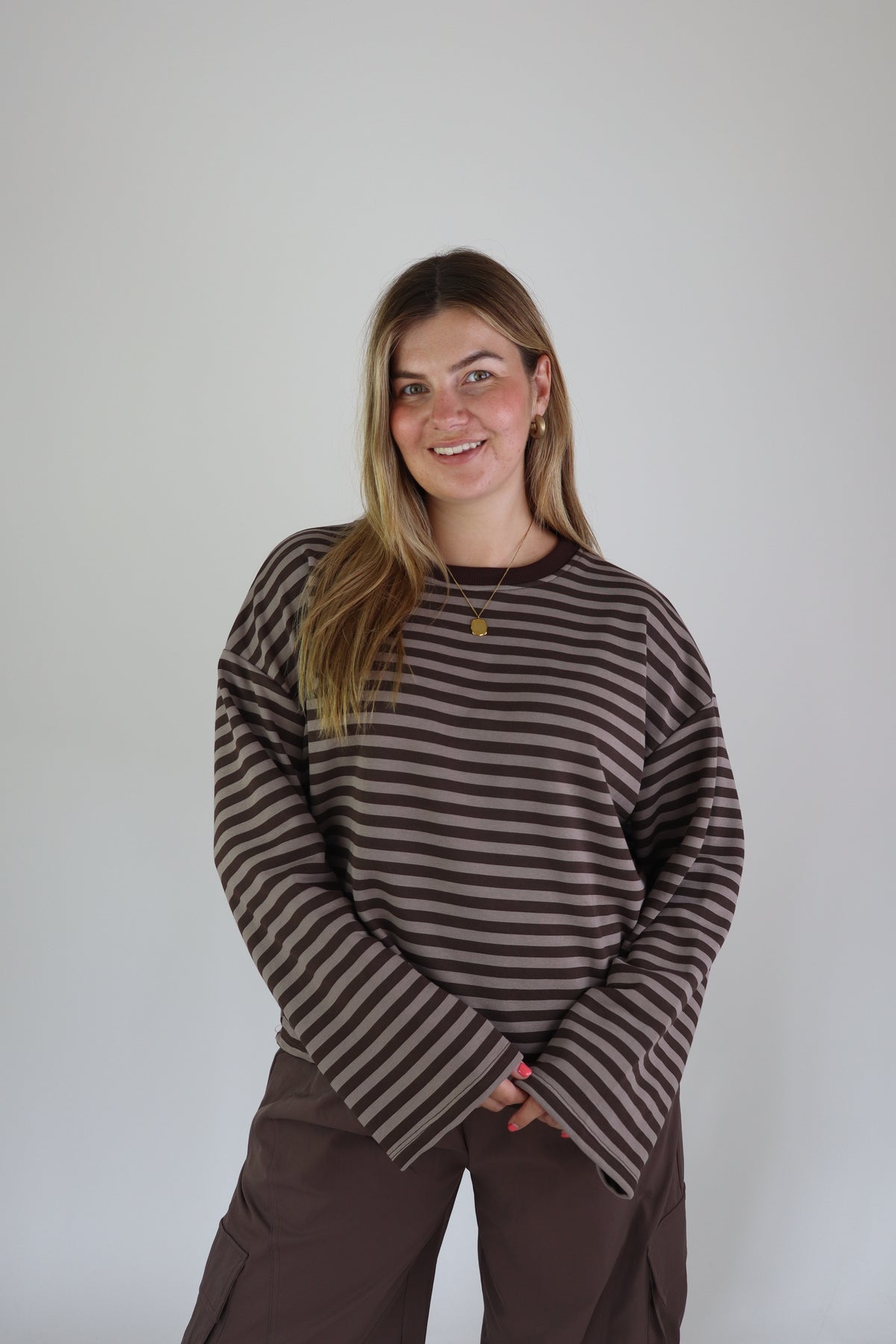 Ambika Striped Sweater Brown/Taupe