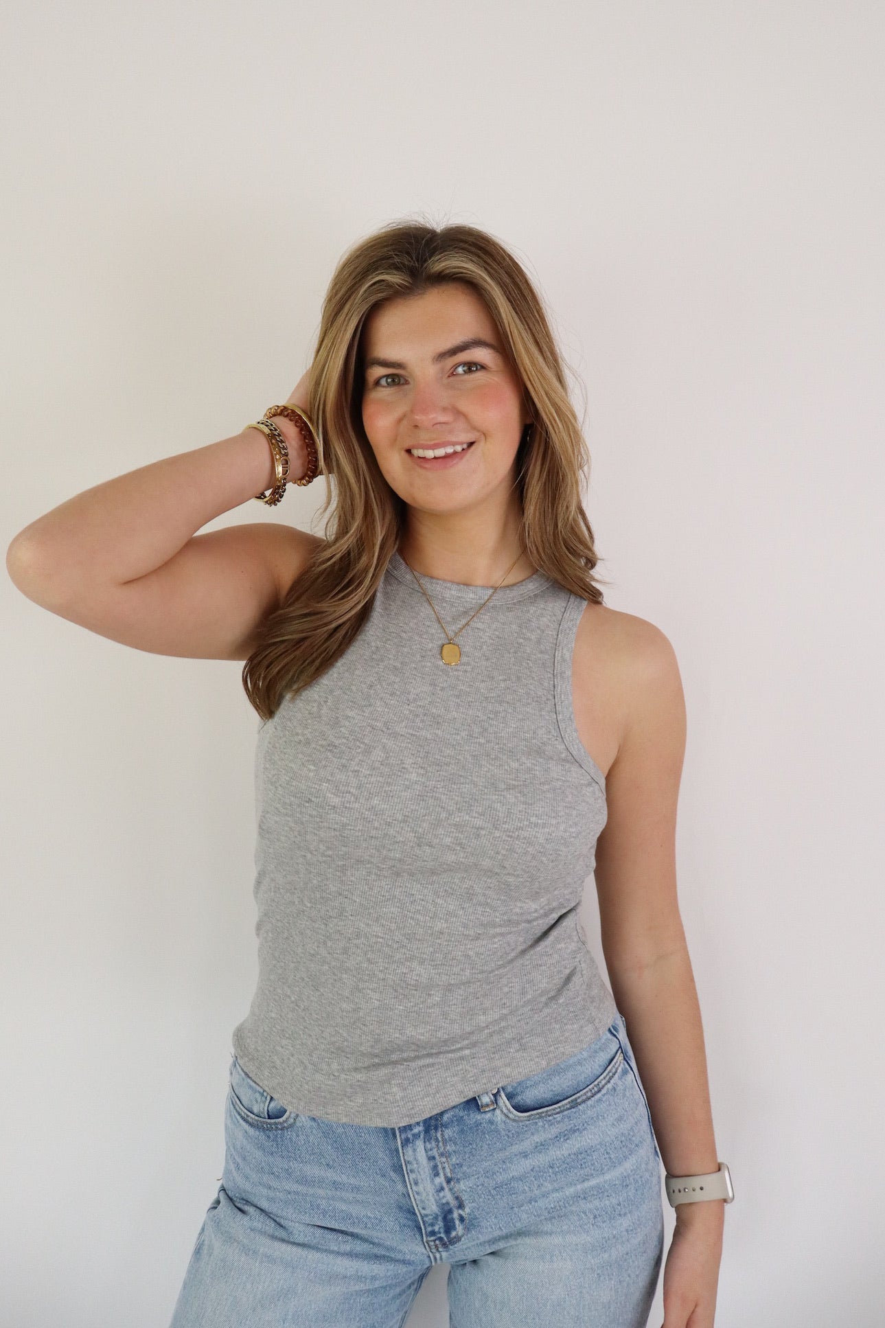 By Kie Basic Tanktop Light Grey