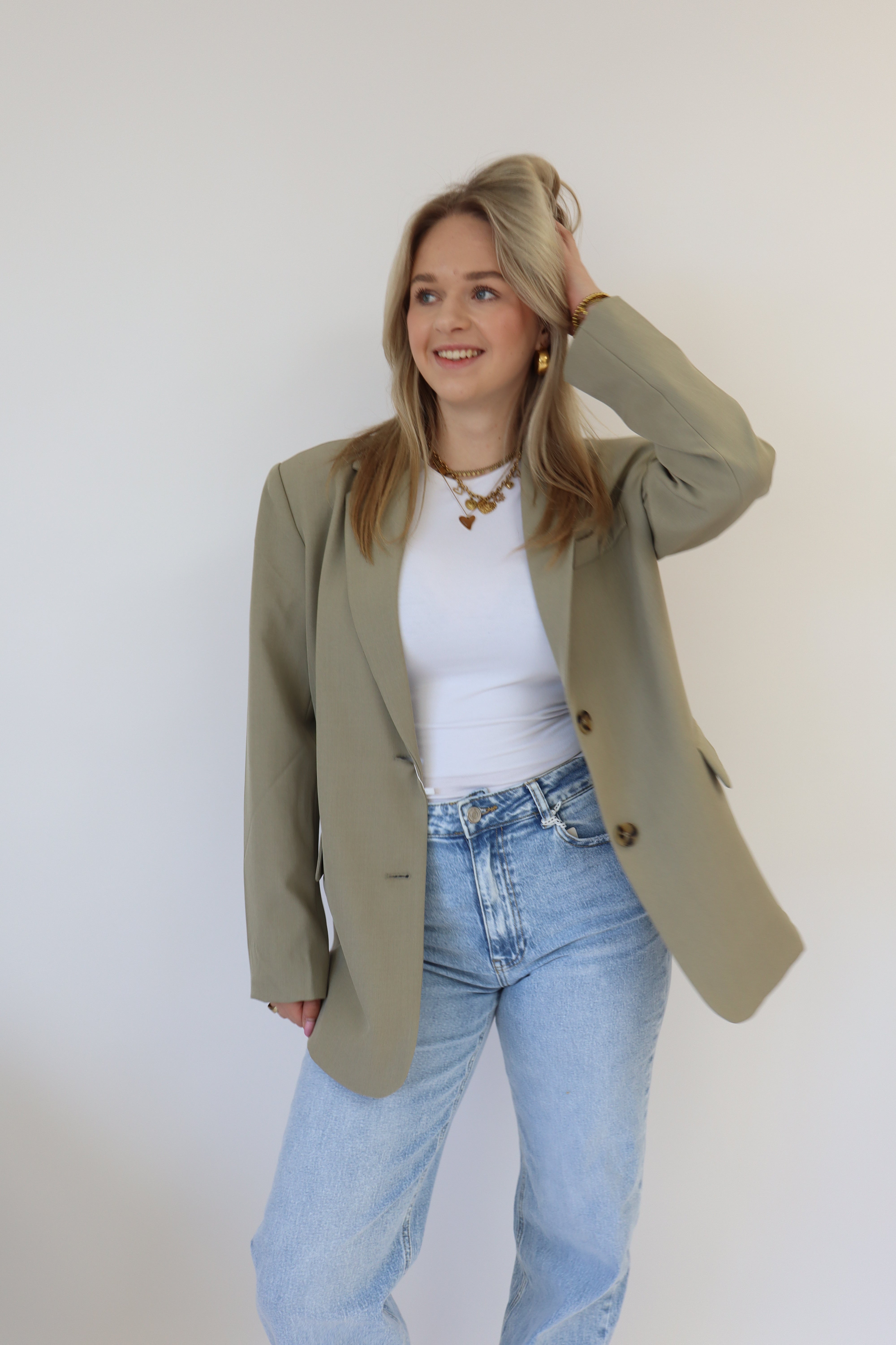 Rowena Blazer Olijf Groen | 24737