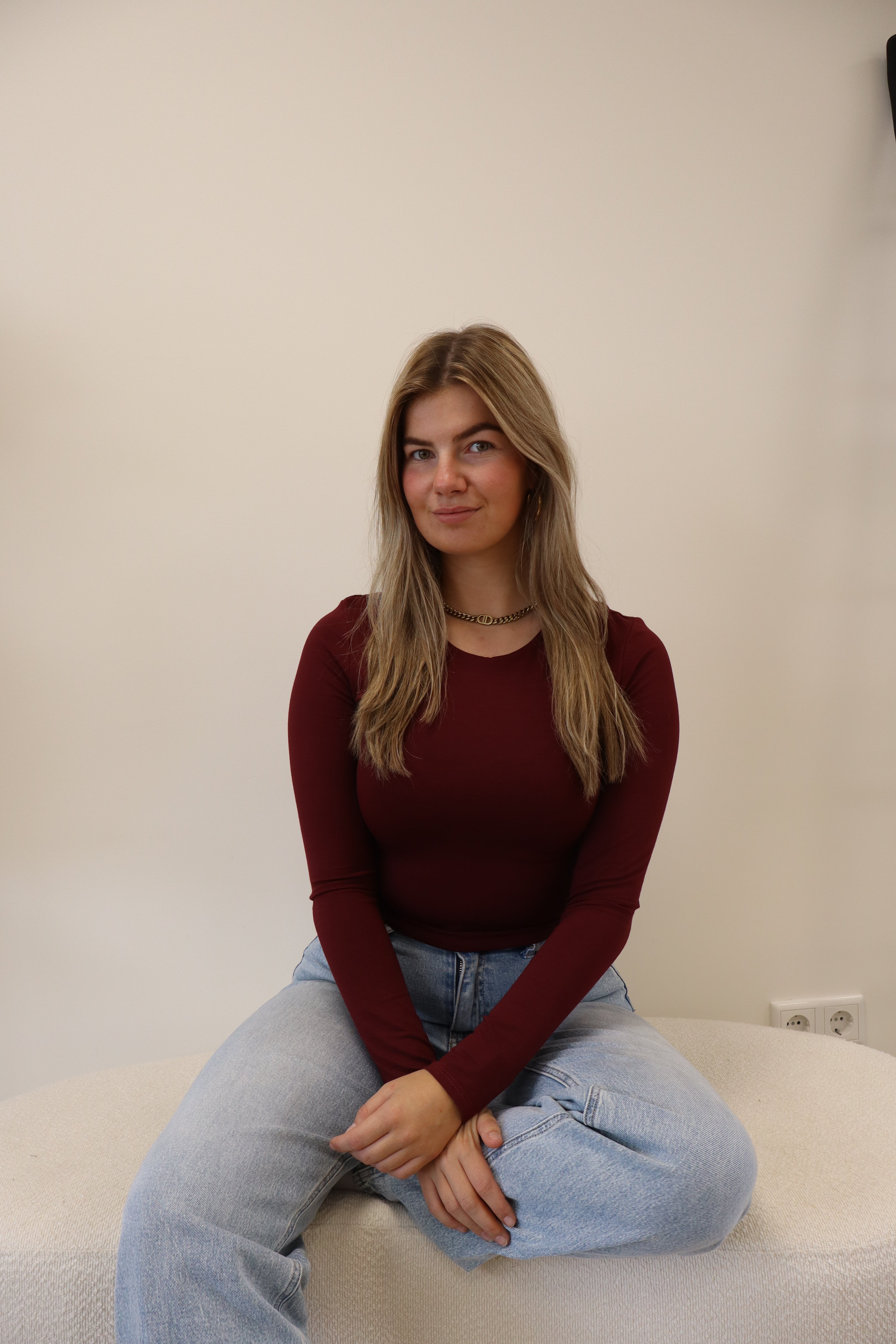 Kyra Basic Top Bordeaux