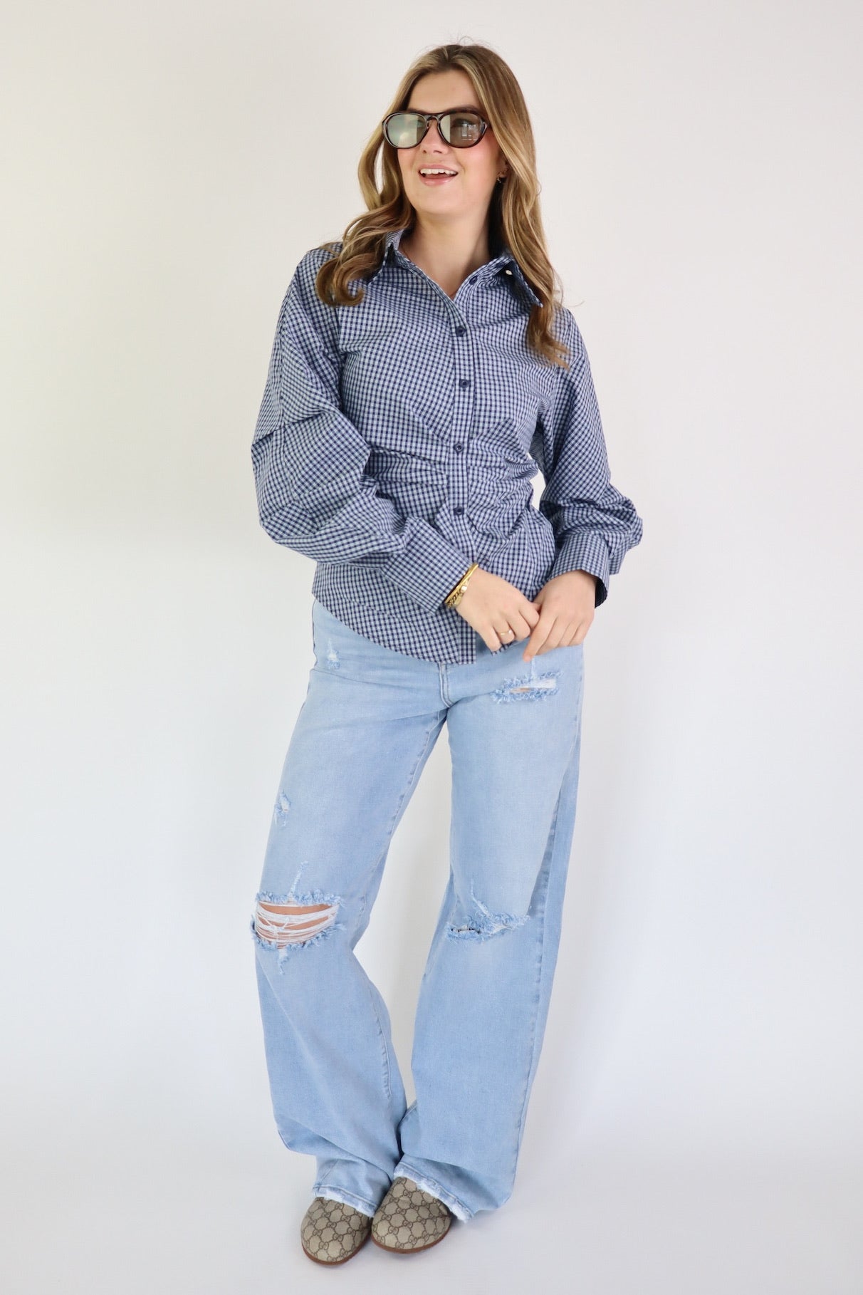 LAULIA RIPPED JEANS DAD FIT Y3370-3
