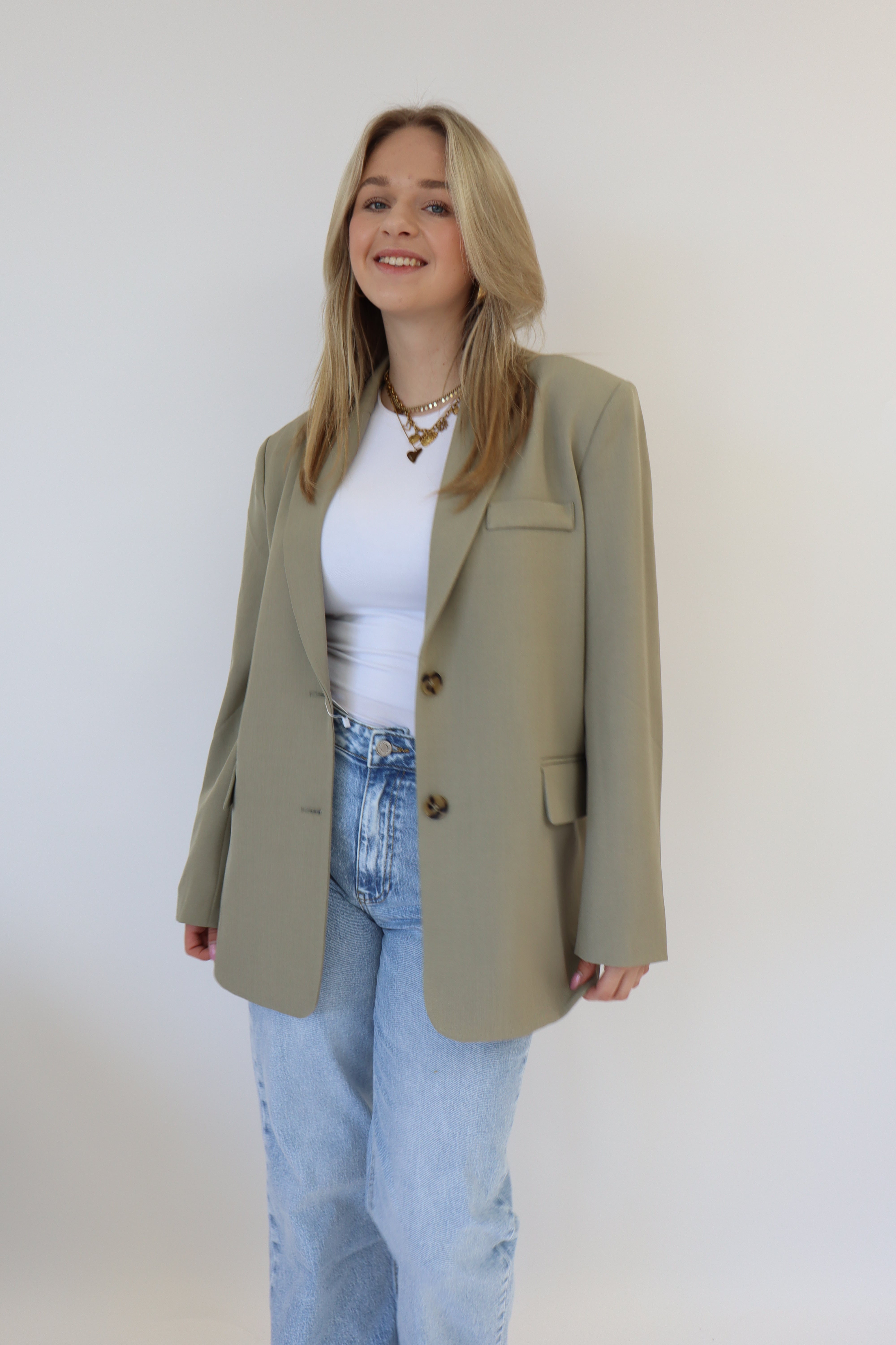 Rowena Blazer Olijf Groen | 24737