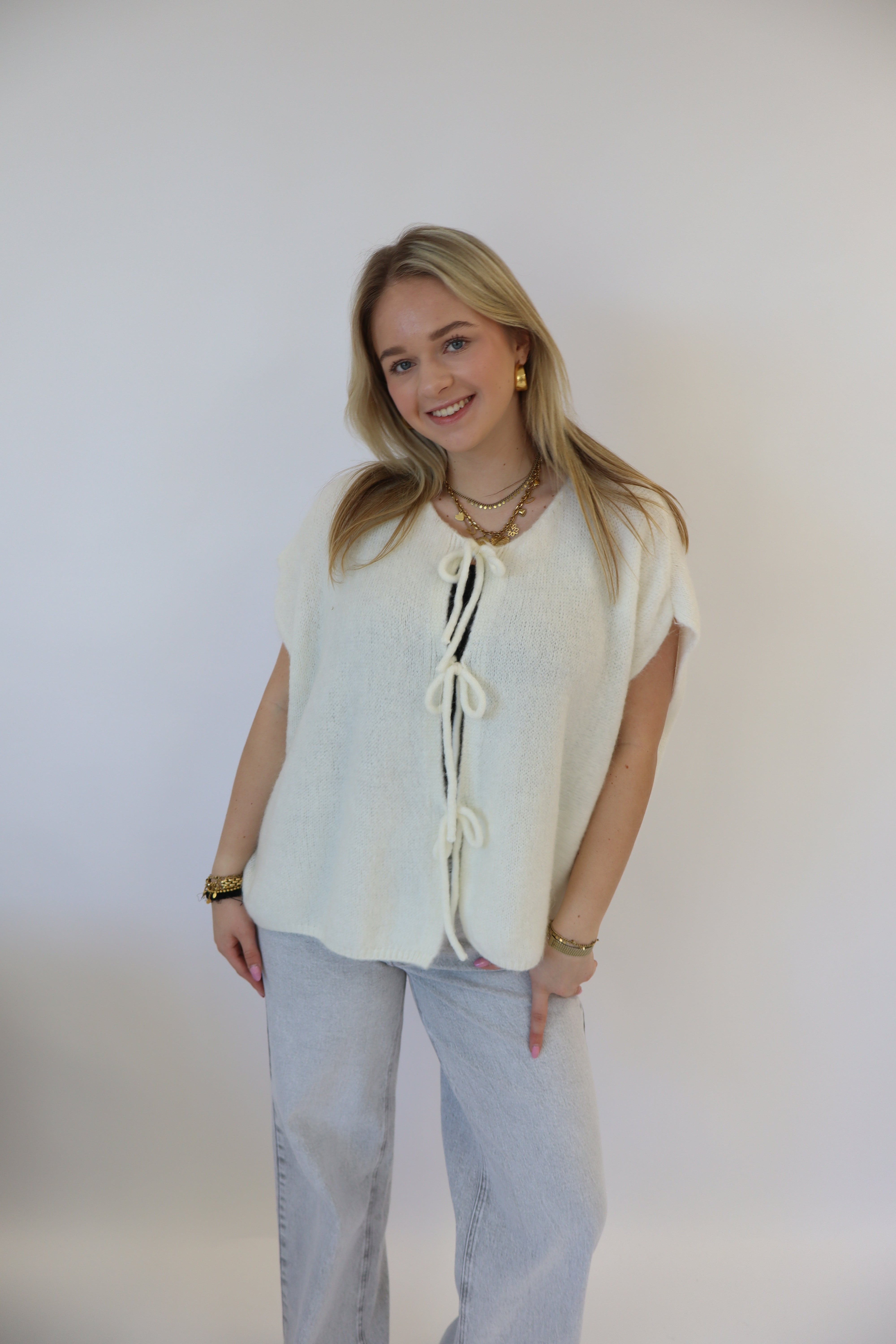 Jodie Bow Top White