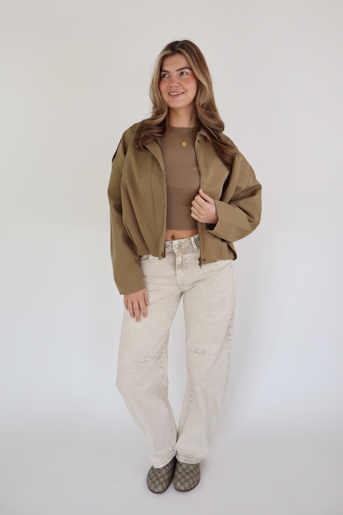 LAULIA BALLOON JEANS BEIGE Y3395-2M