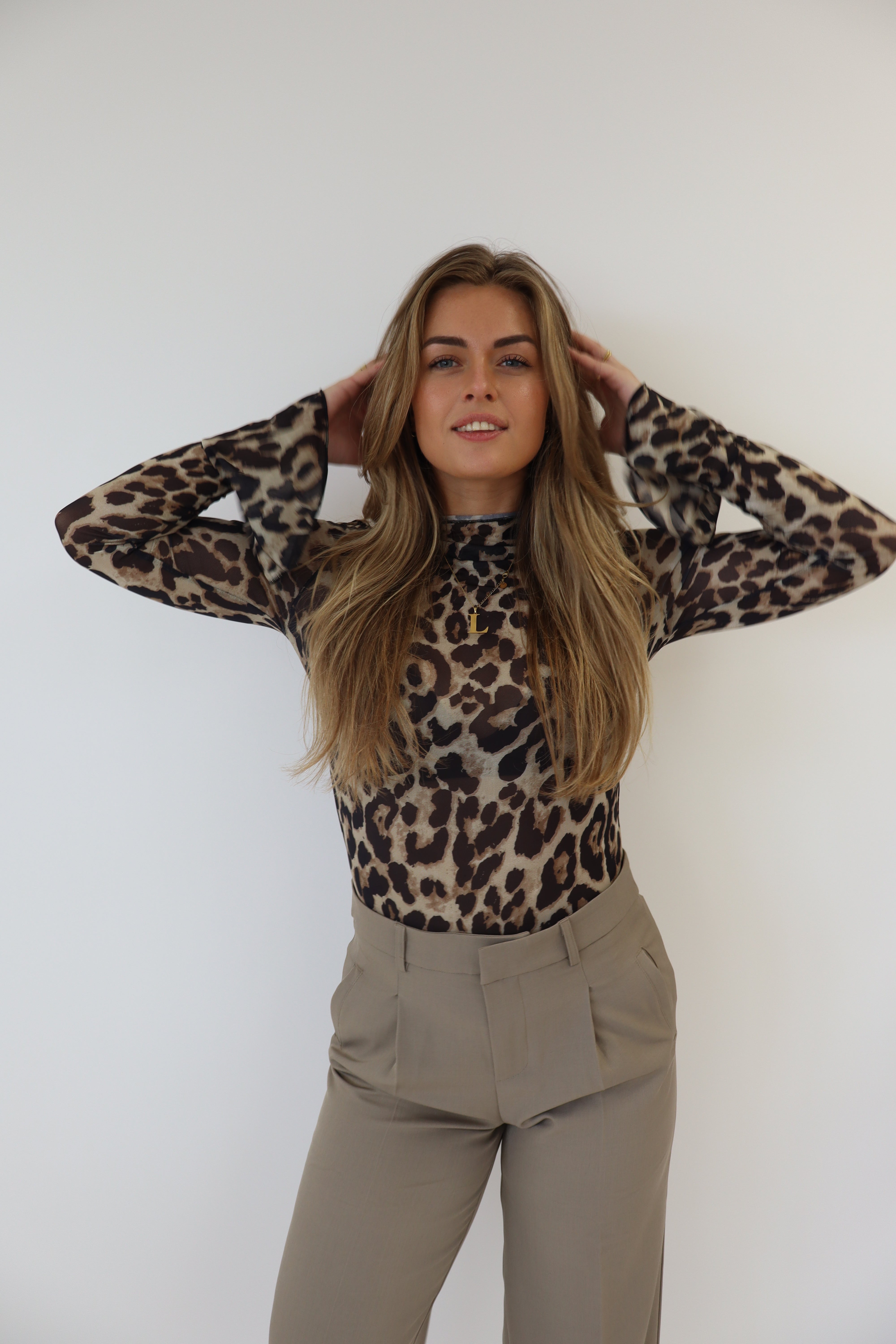 Leopard Mesh Top Ambika