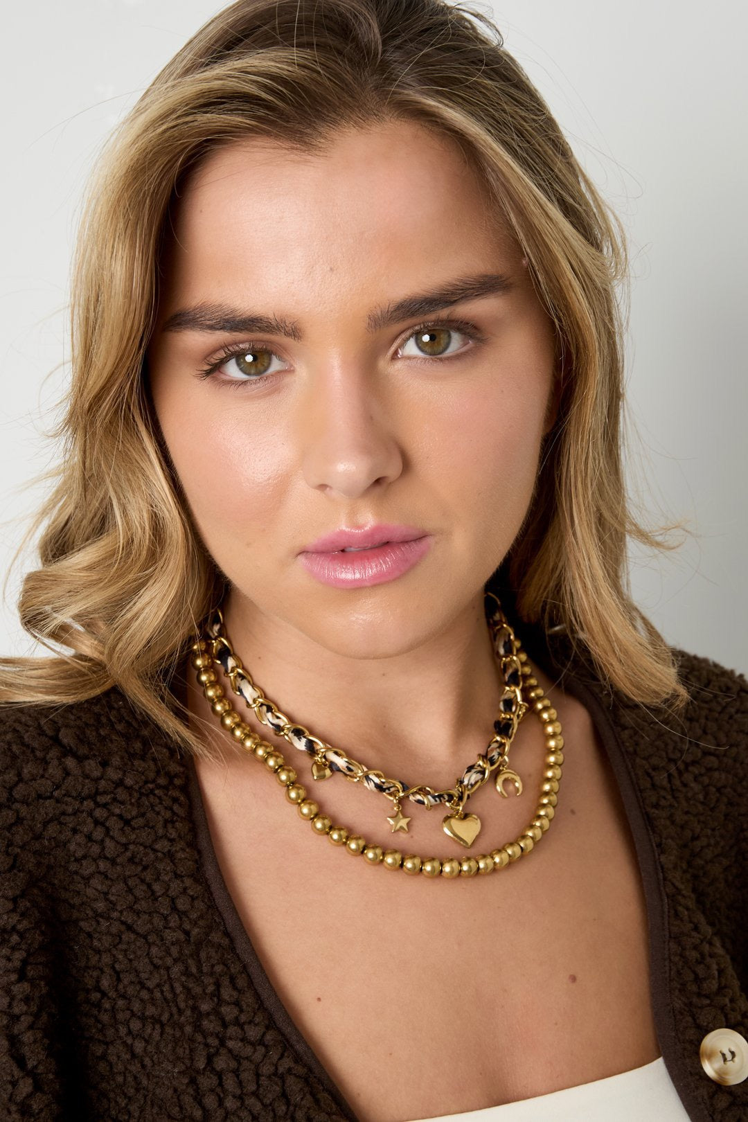 Leopard Bedel Ketting Goud