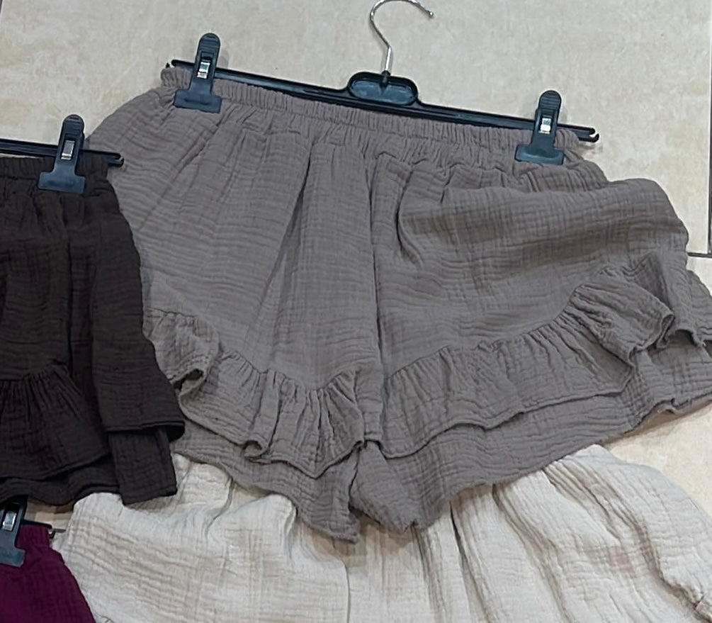 Lilly Katoenen Skort Taupe