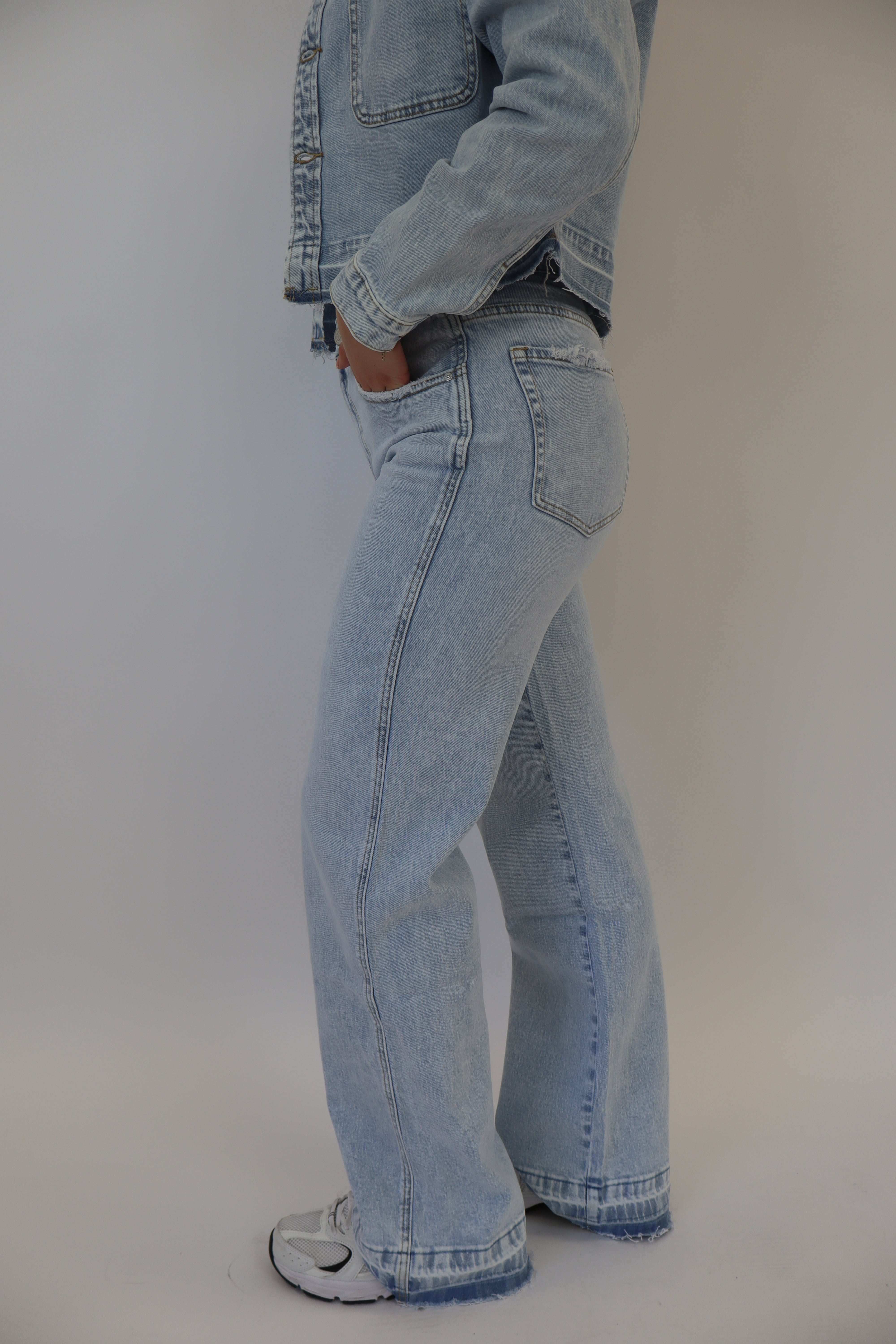 Tall Wide Leg Jeans Denim | W3788