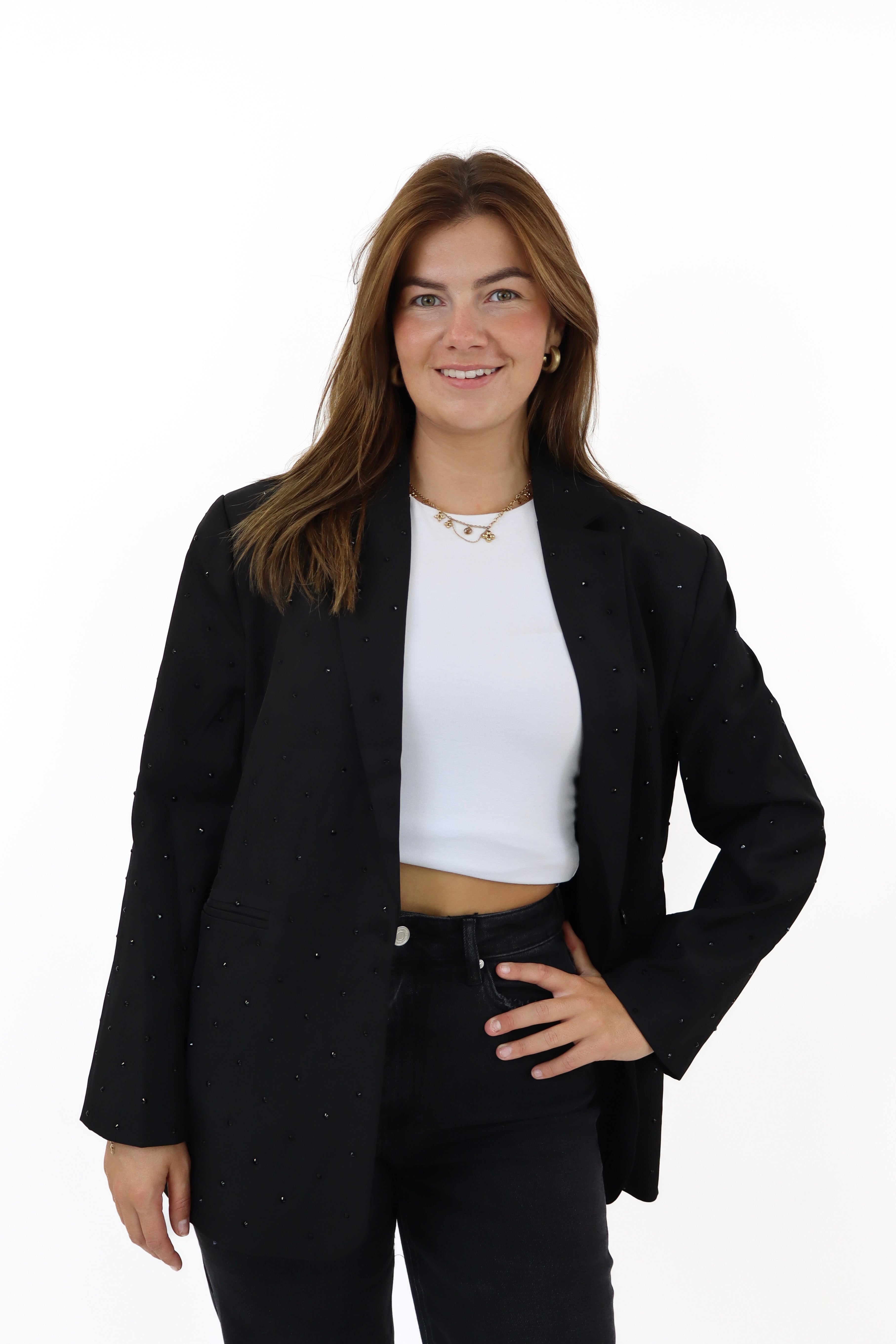 Ambika Glitter Blazer Black