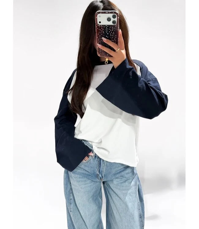Nura Longsleeve White/Navy