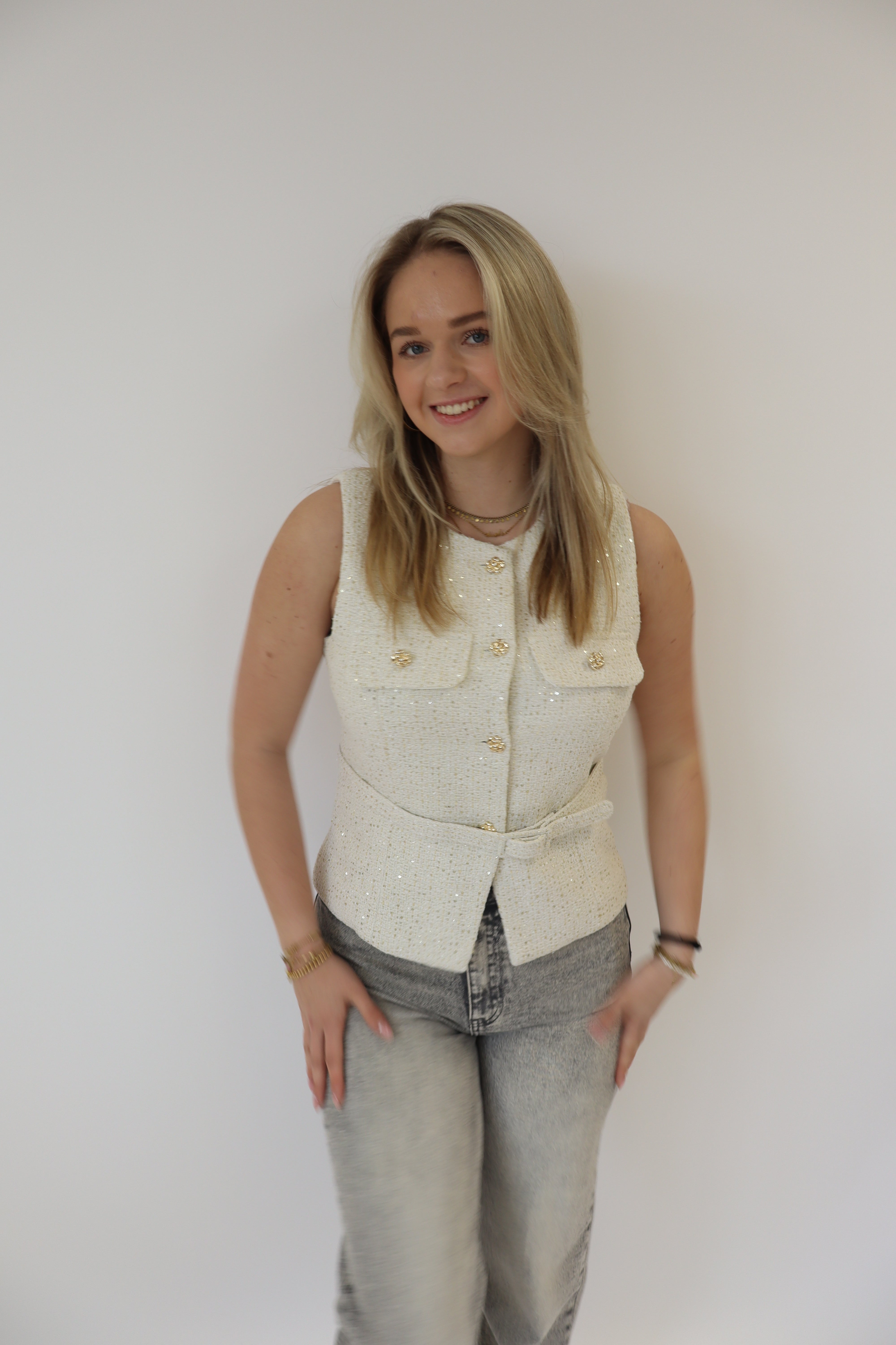 Madelief Boucle Lurex Gilet