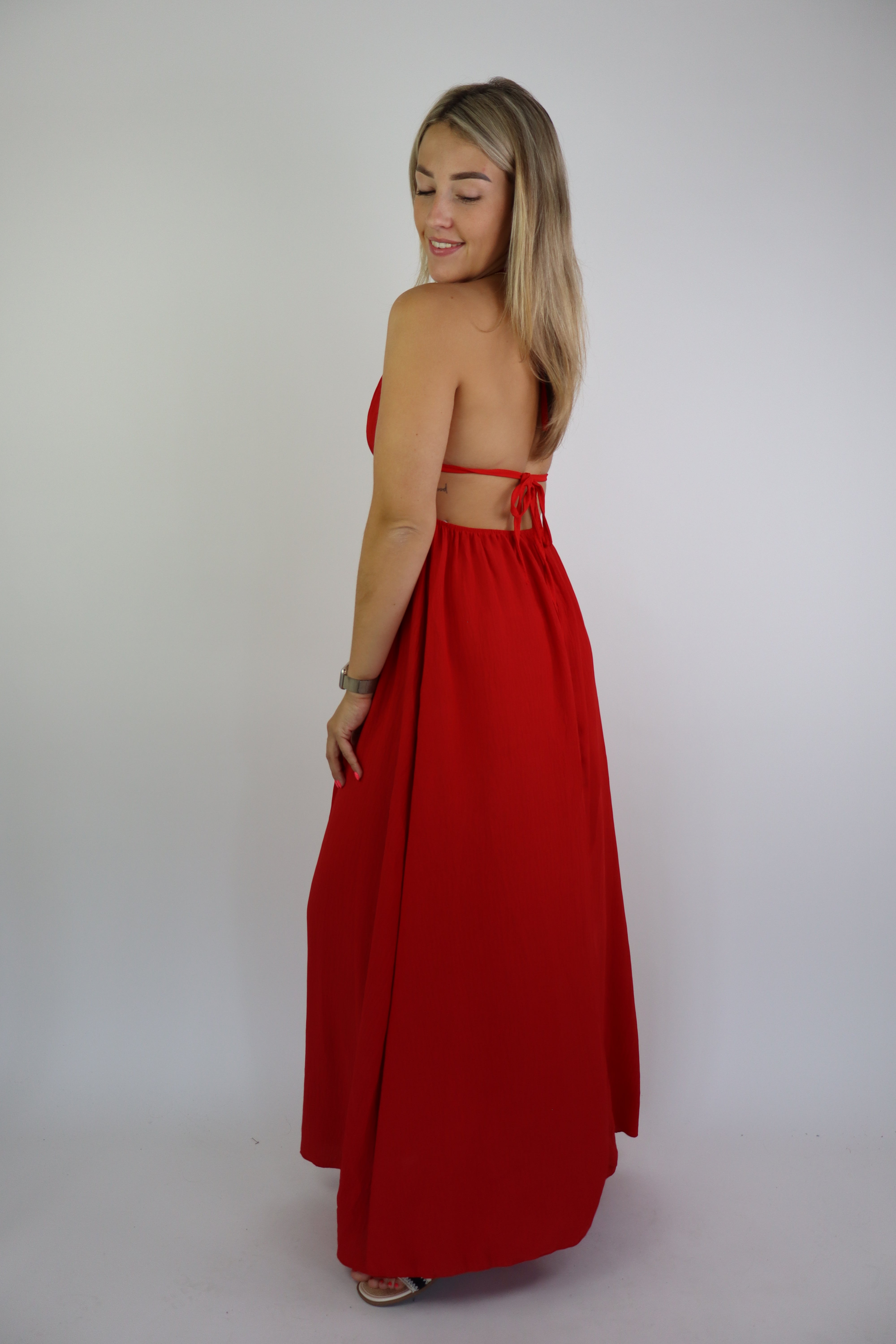 Ilse Maxi Jurk Rood