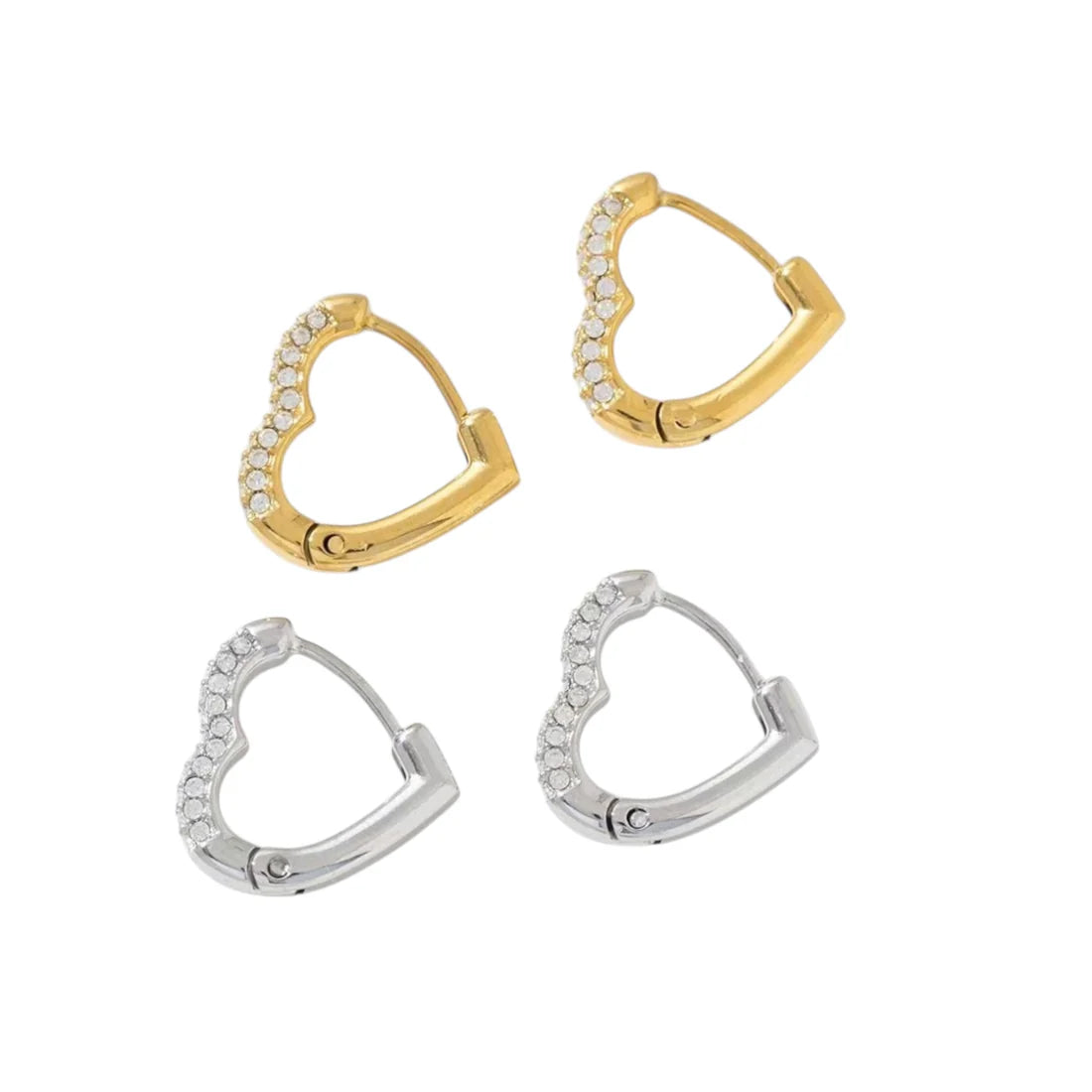 Strassy Love Strass Oorbellen Goud
