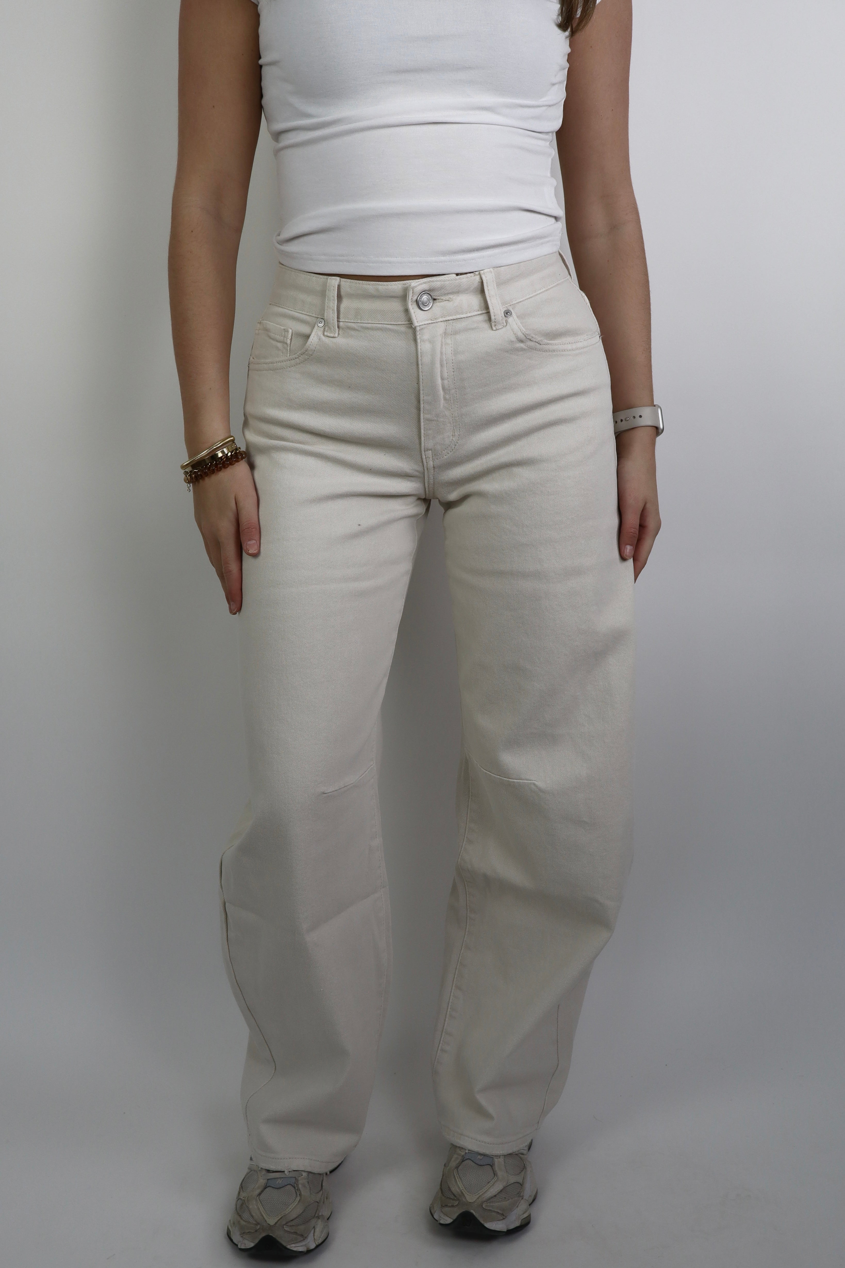 Cindy Balloon Jeans Beige W3717-K