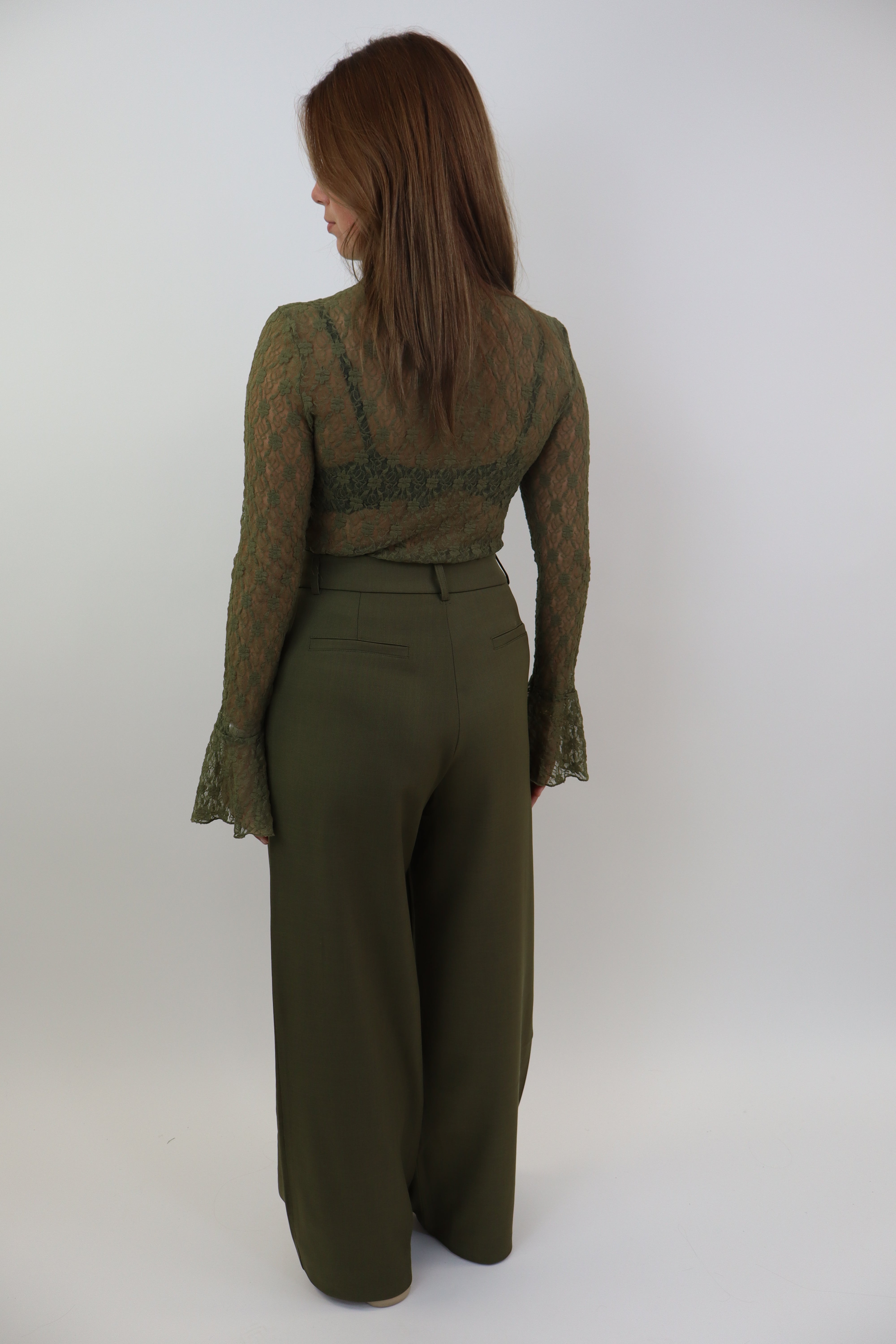 Bowie Wide Leg Pantalon | Green