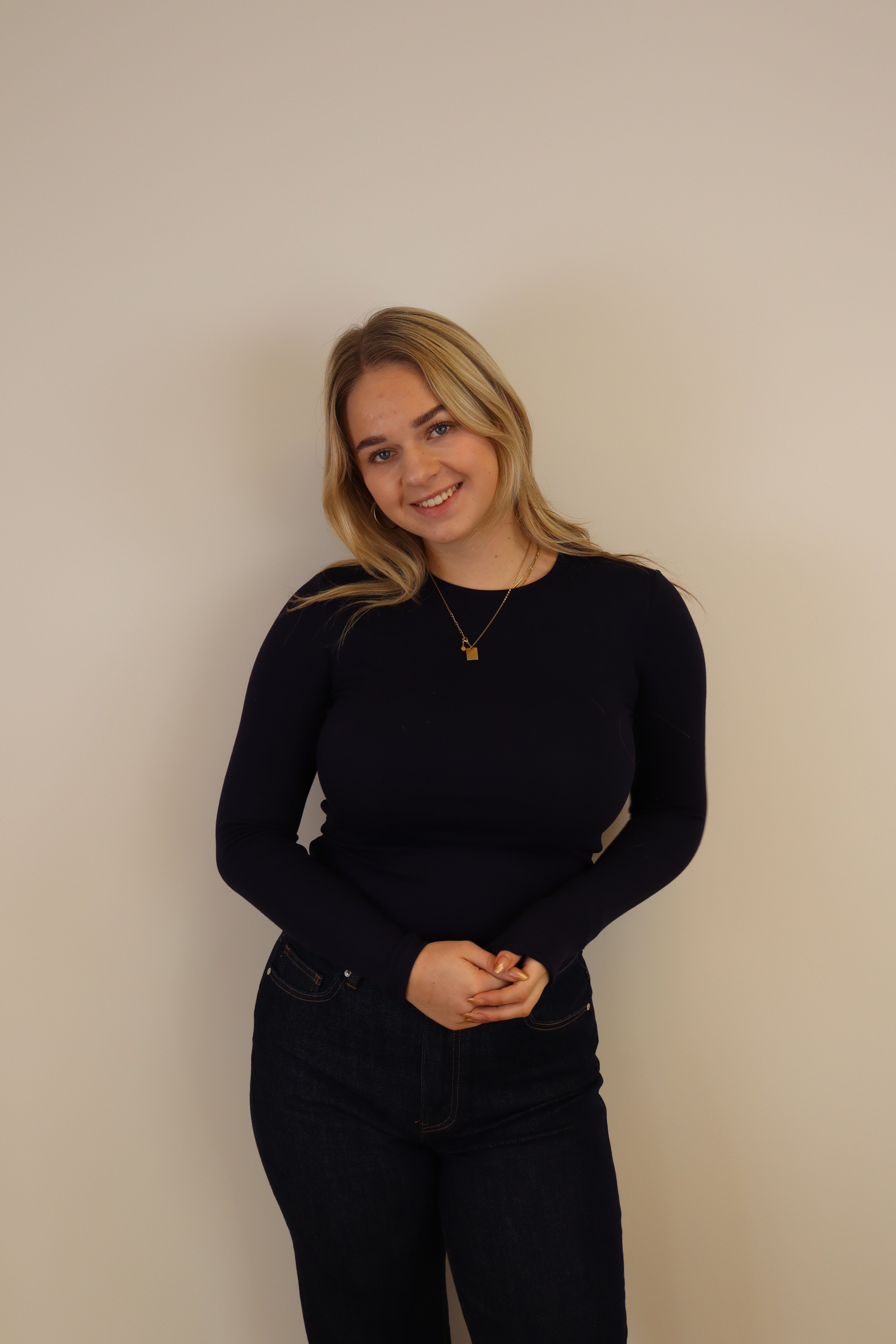 Zoë Long Sleeve Top Navy