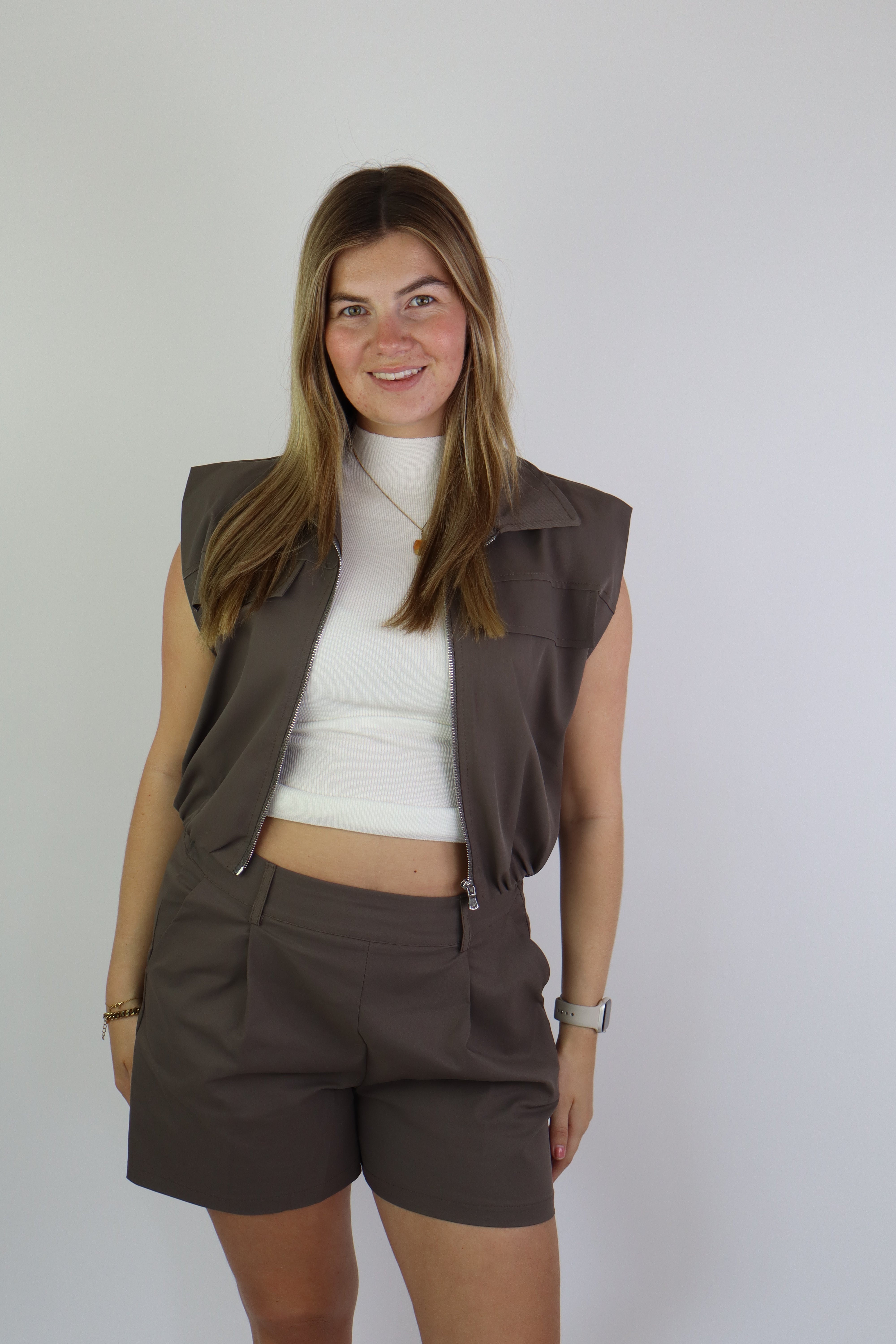 Emma Gilet Taupe