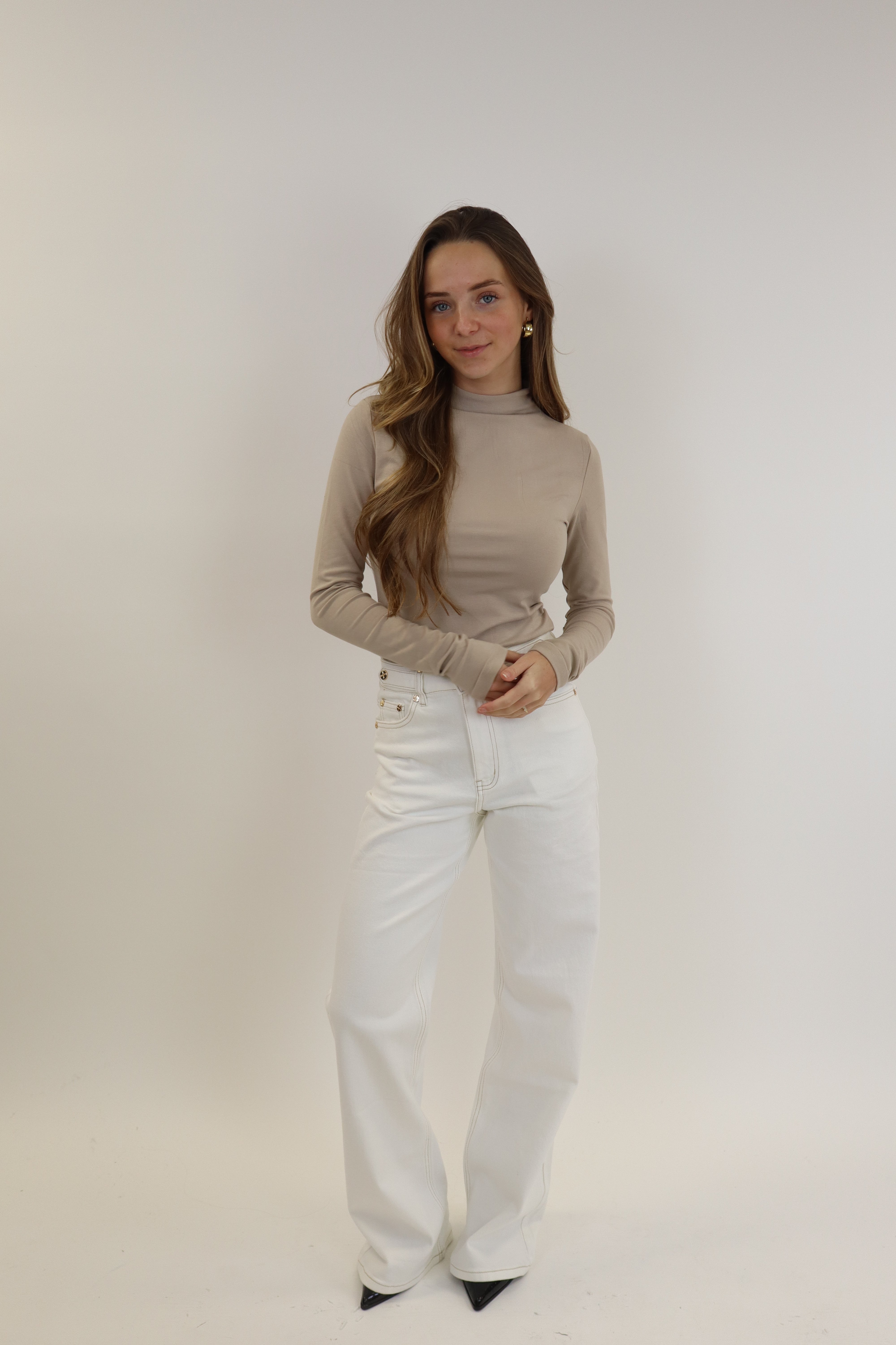 Suzan Wide Leg Jeans White W3368-B1