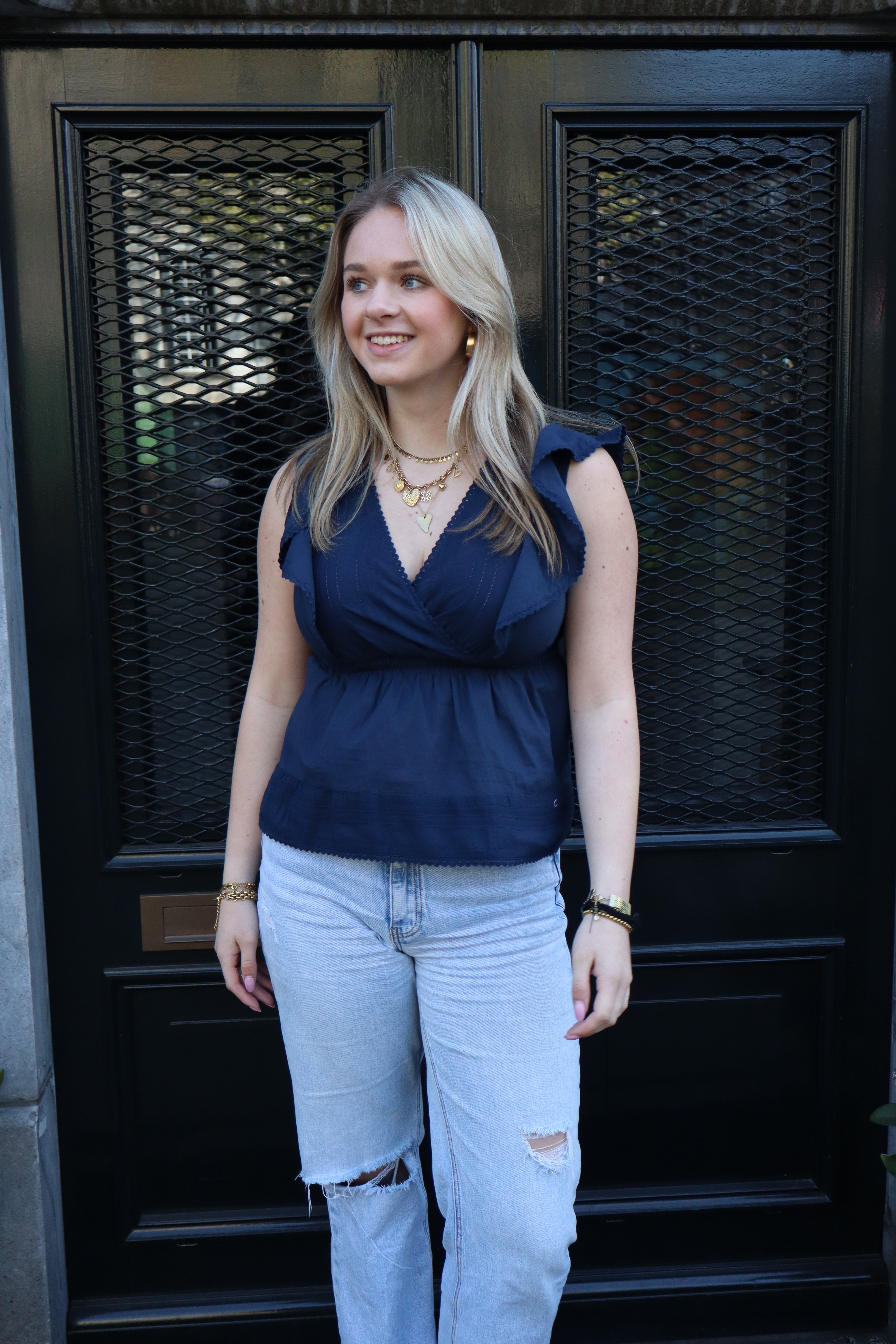 Leah Top Navy