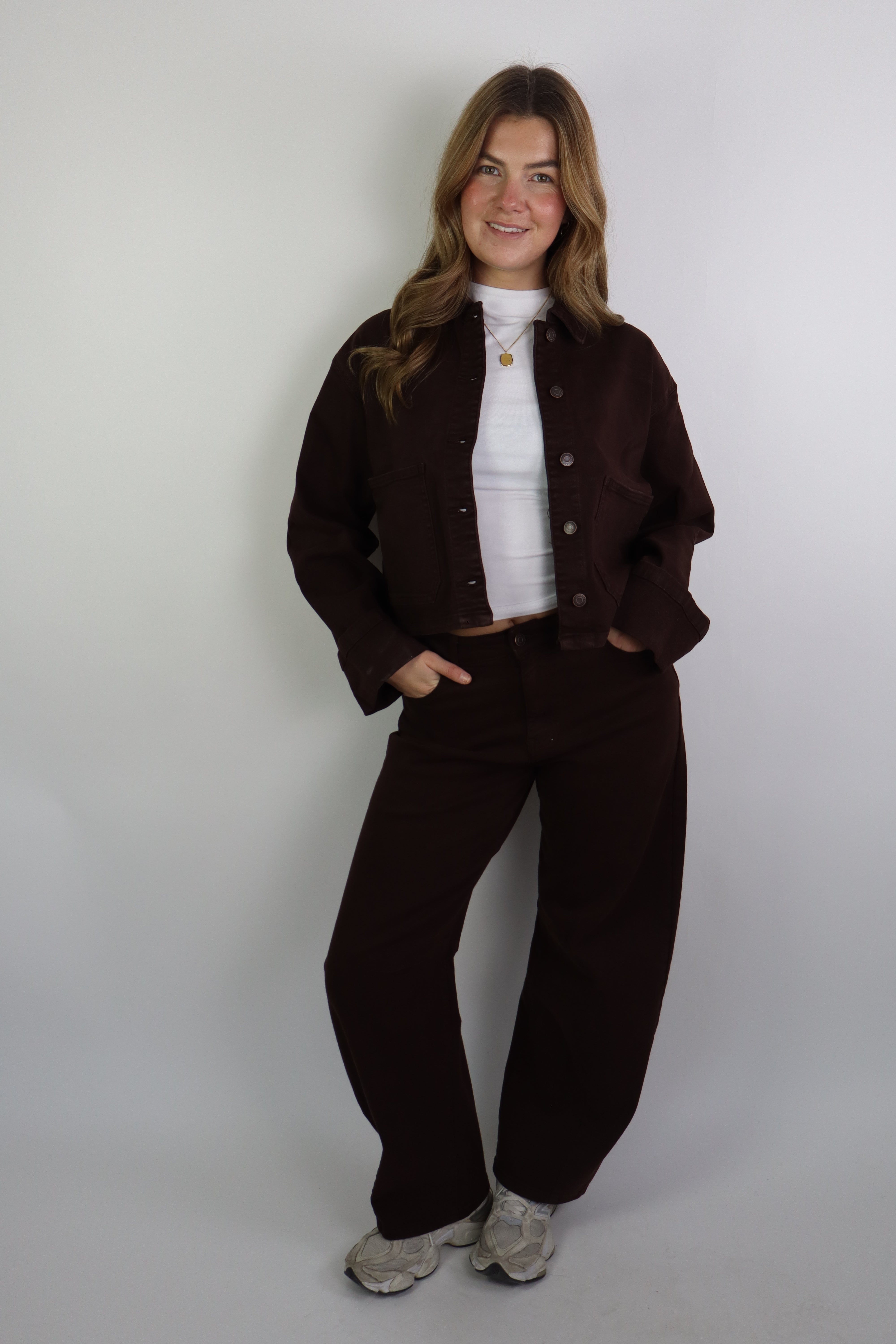 Millie Balloon Jeans Brown 839