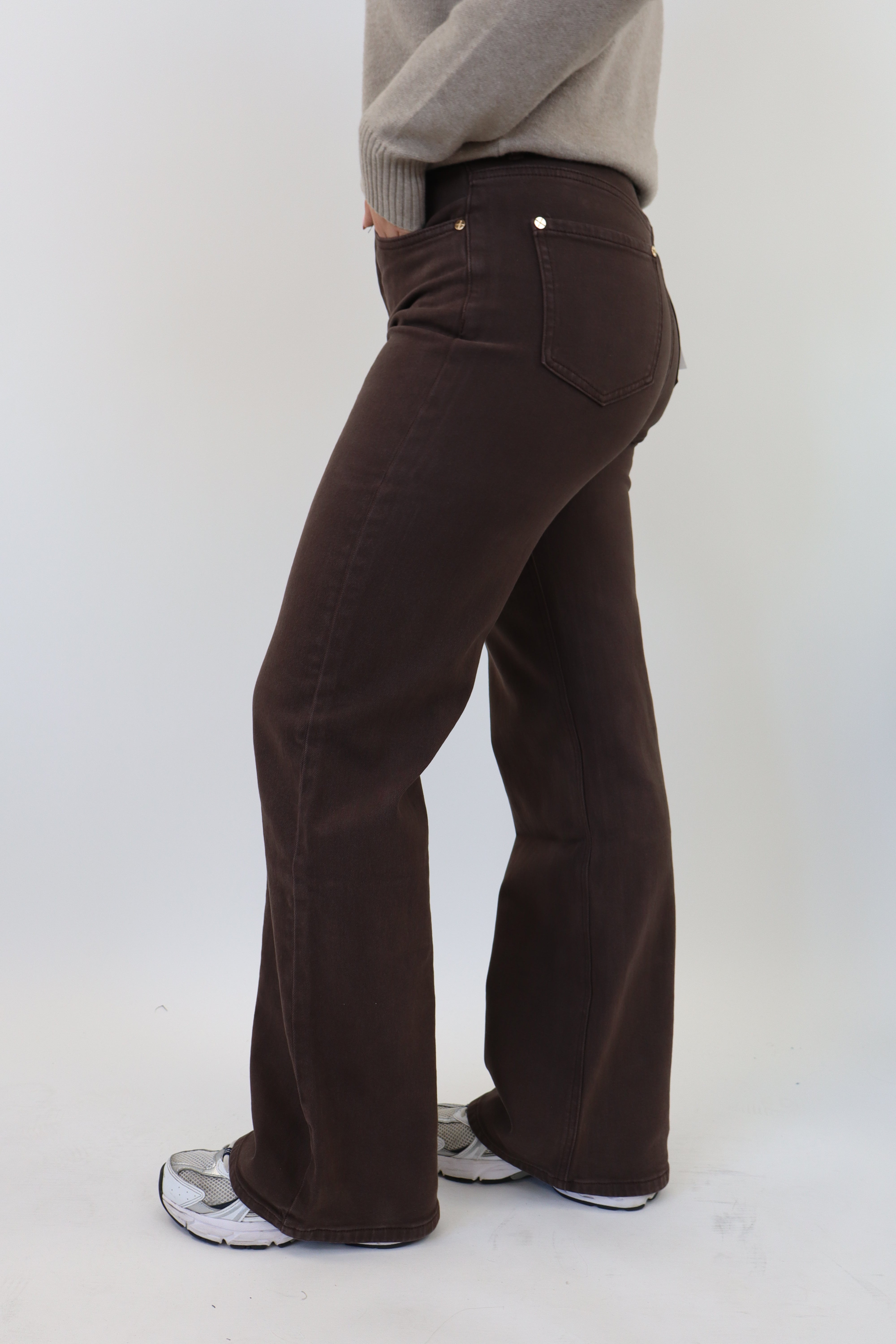Suzan Wide Leg Jeans | Bruin W3368-C