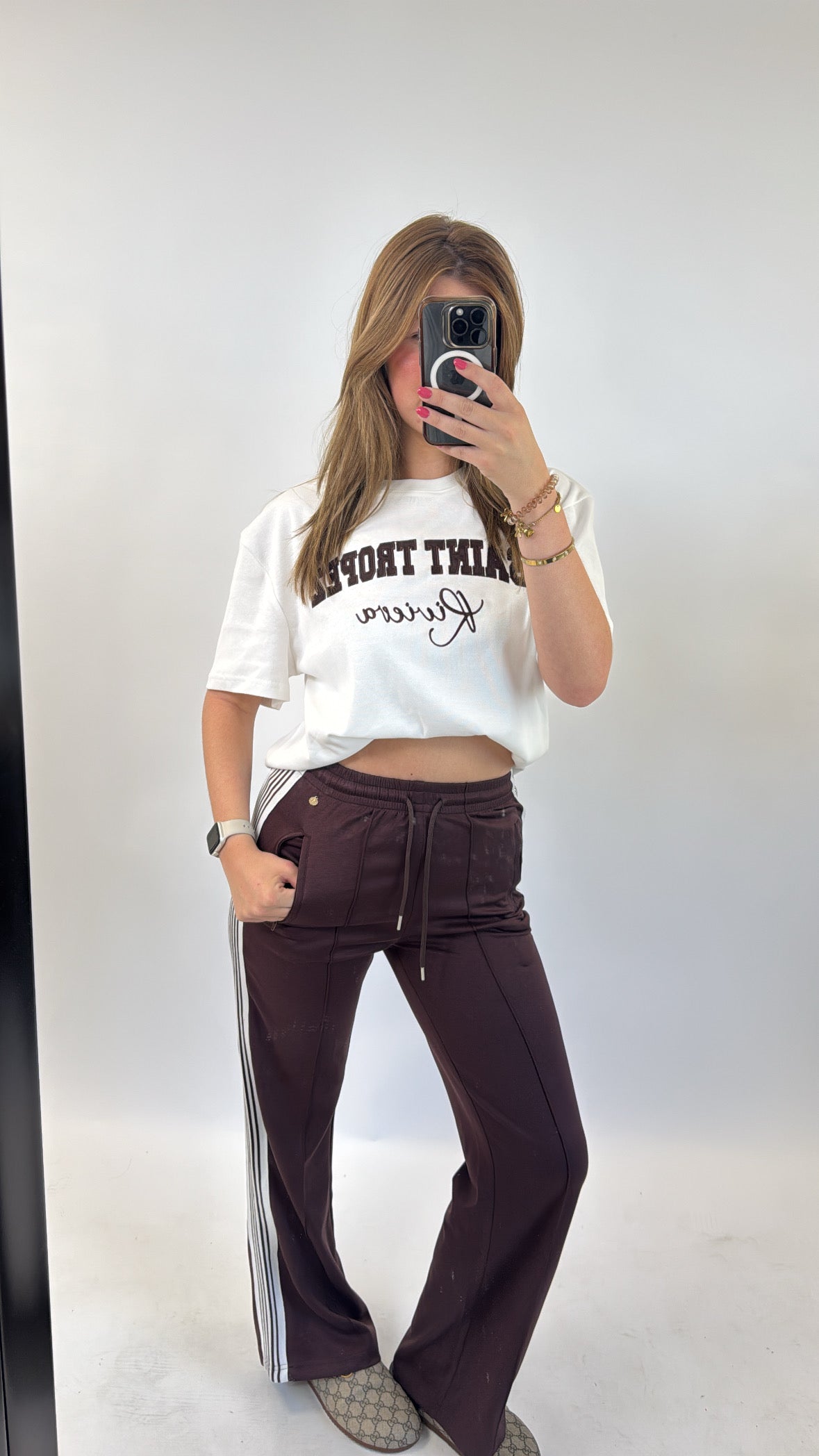 Bo Striped Pants Brown