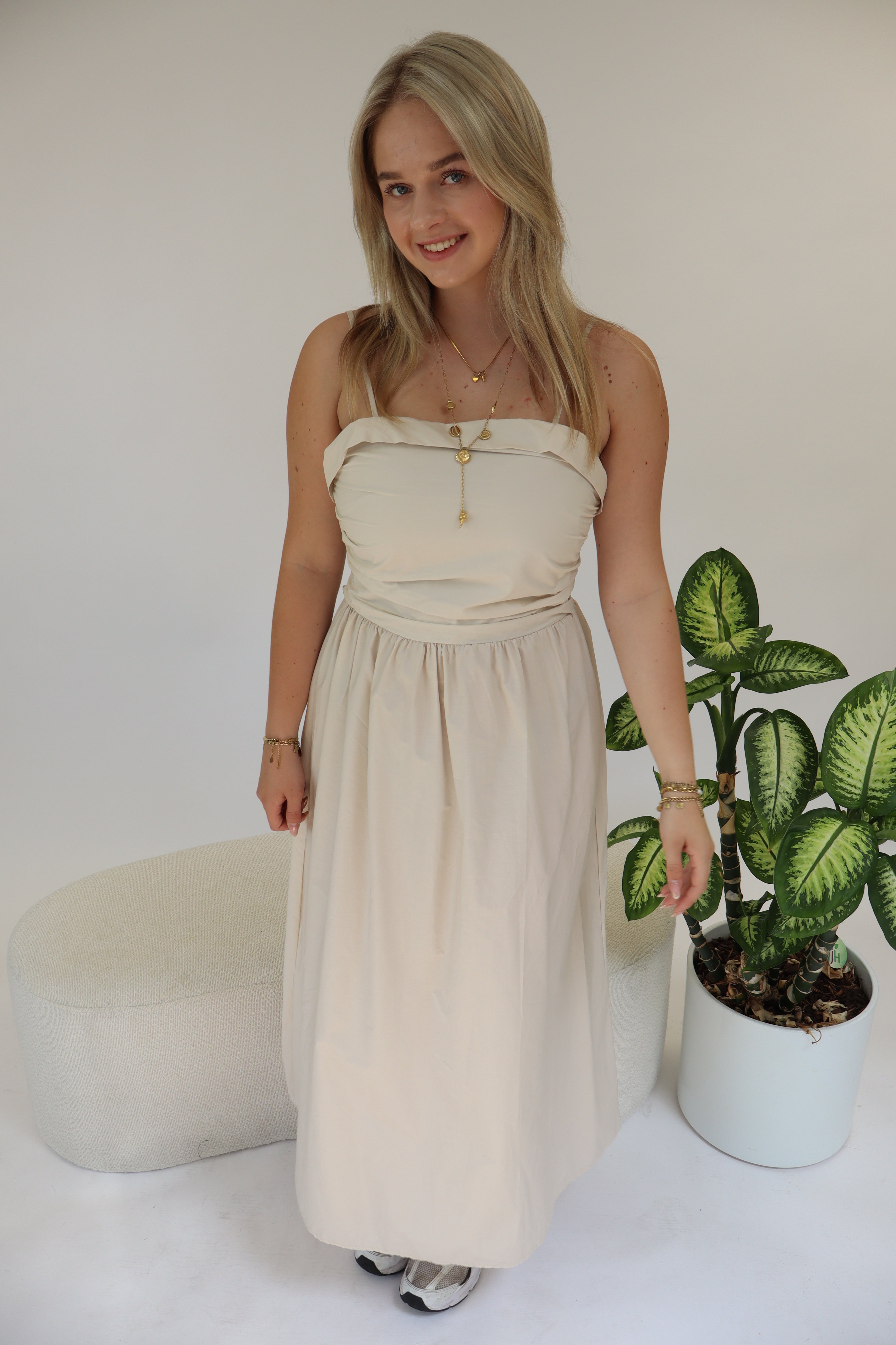 Belle Maxi Dress Beige